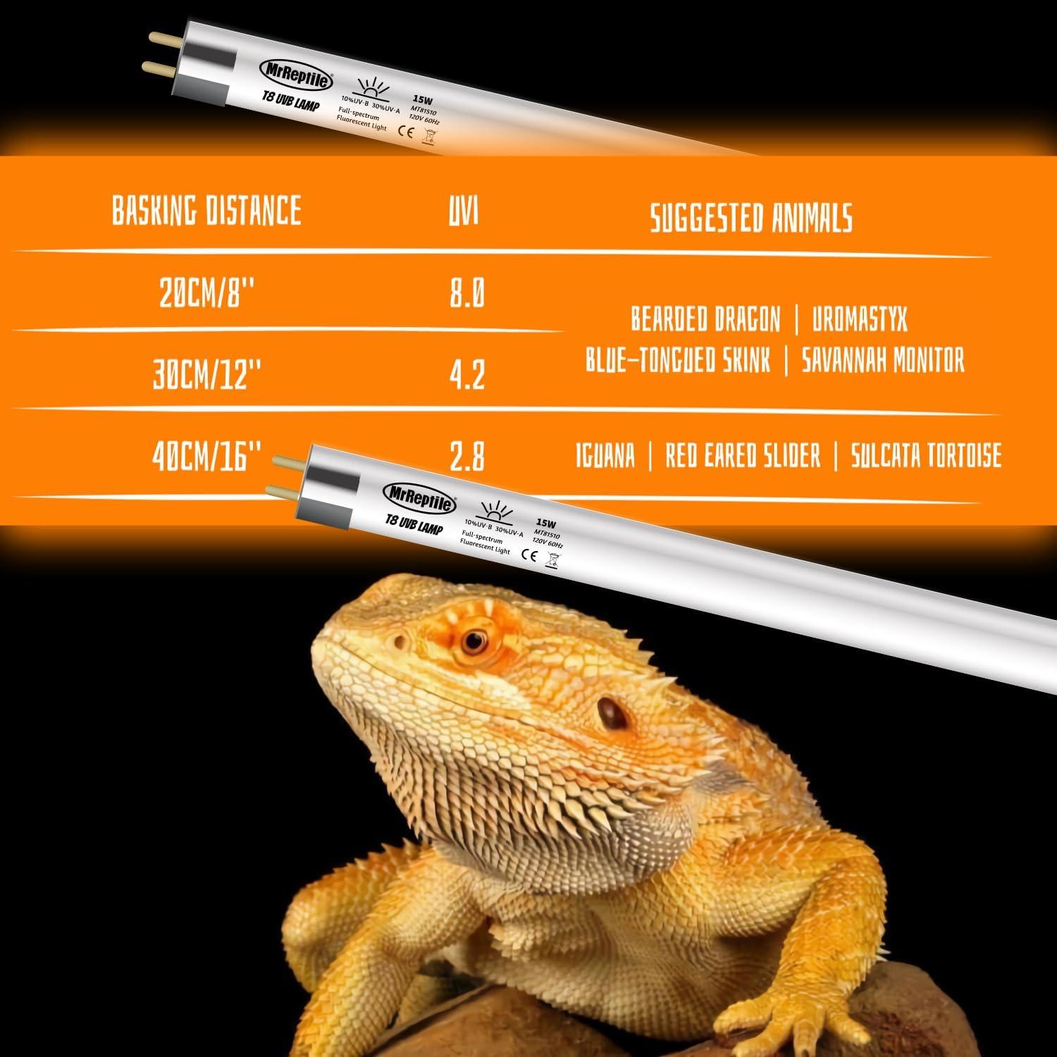 Bombilla UVB T8 15W MrReptile para Reptiles 45.72 cm