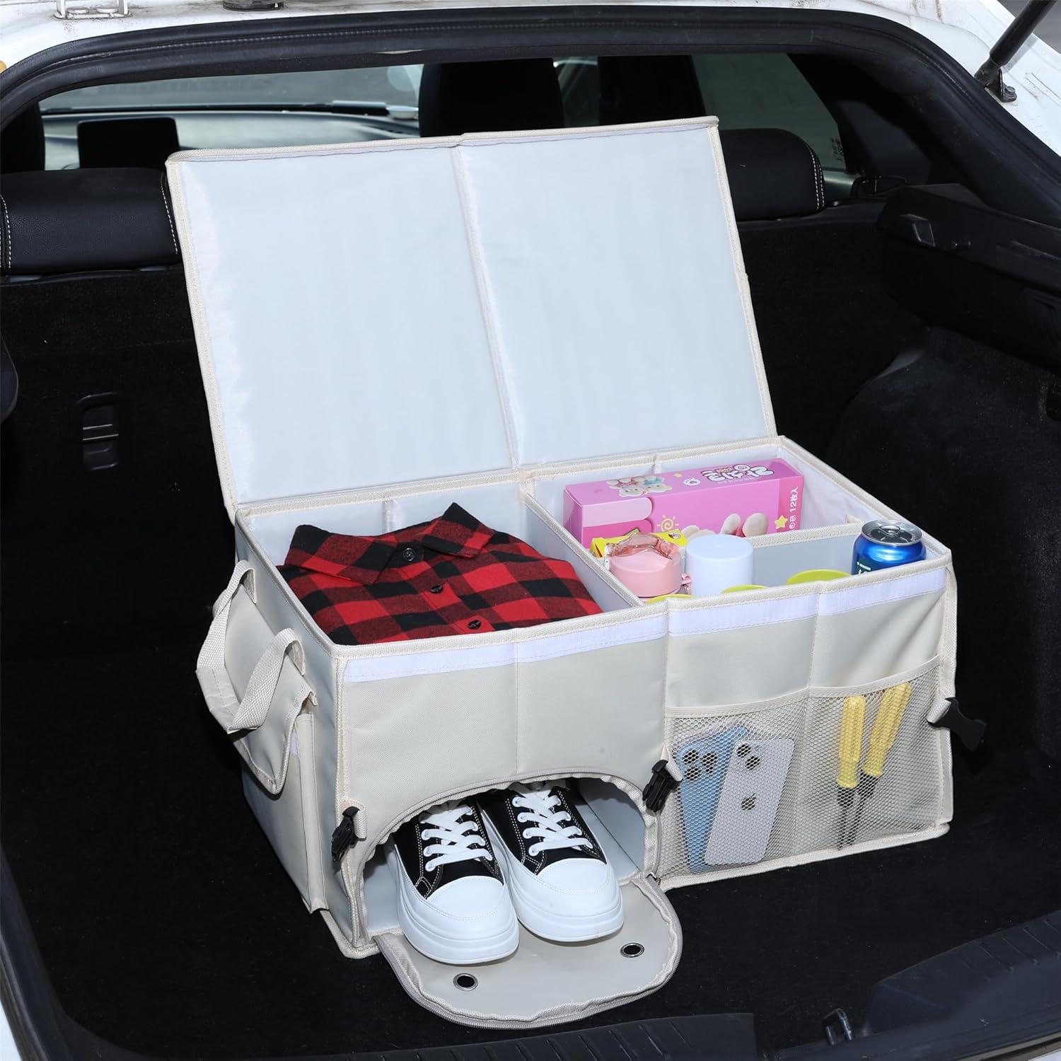 Organizador de Maletero AOKJOY Plegable Beige 61x36x30 cm