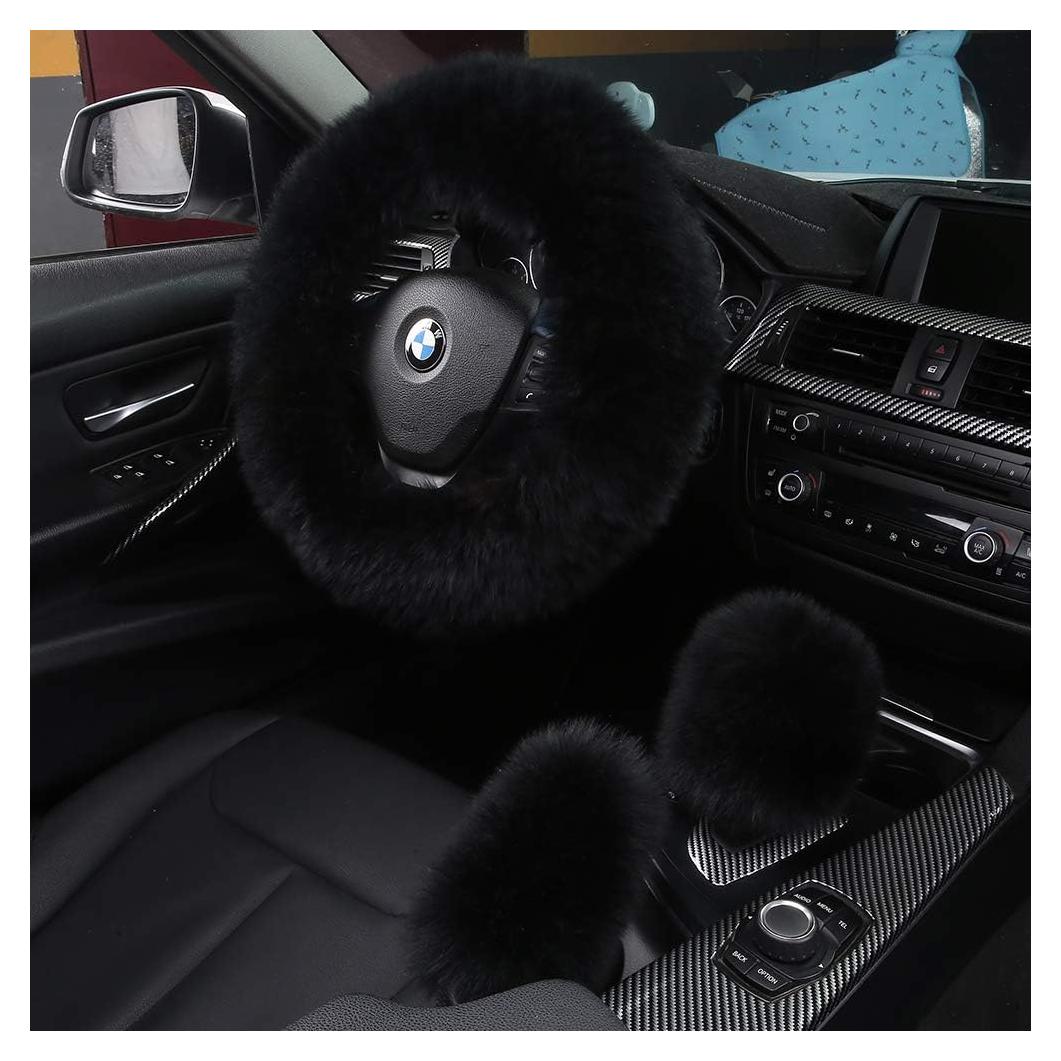 Juego de 3 Piezas Cubiertas de Volante AOGELAN Lana Larga