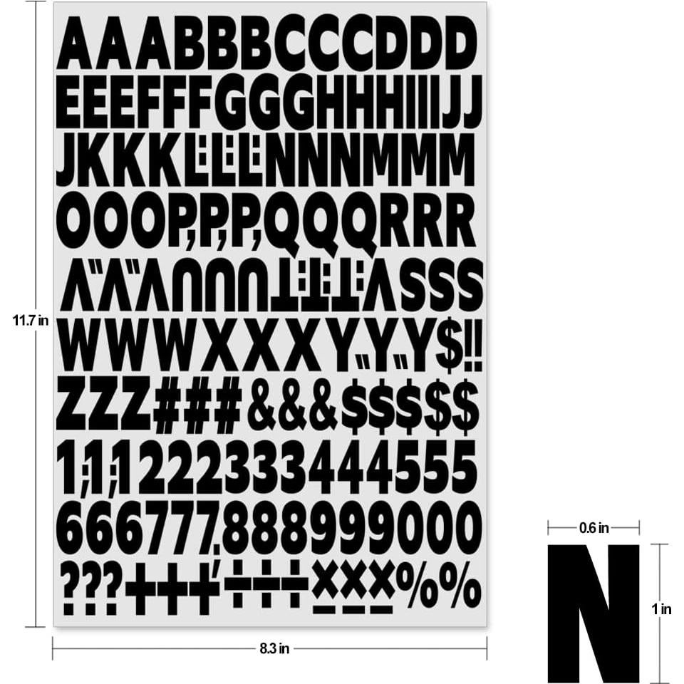 504 Piezas Letras y Números de Transferencia de Calor Yiootop