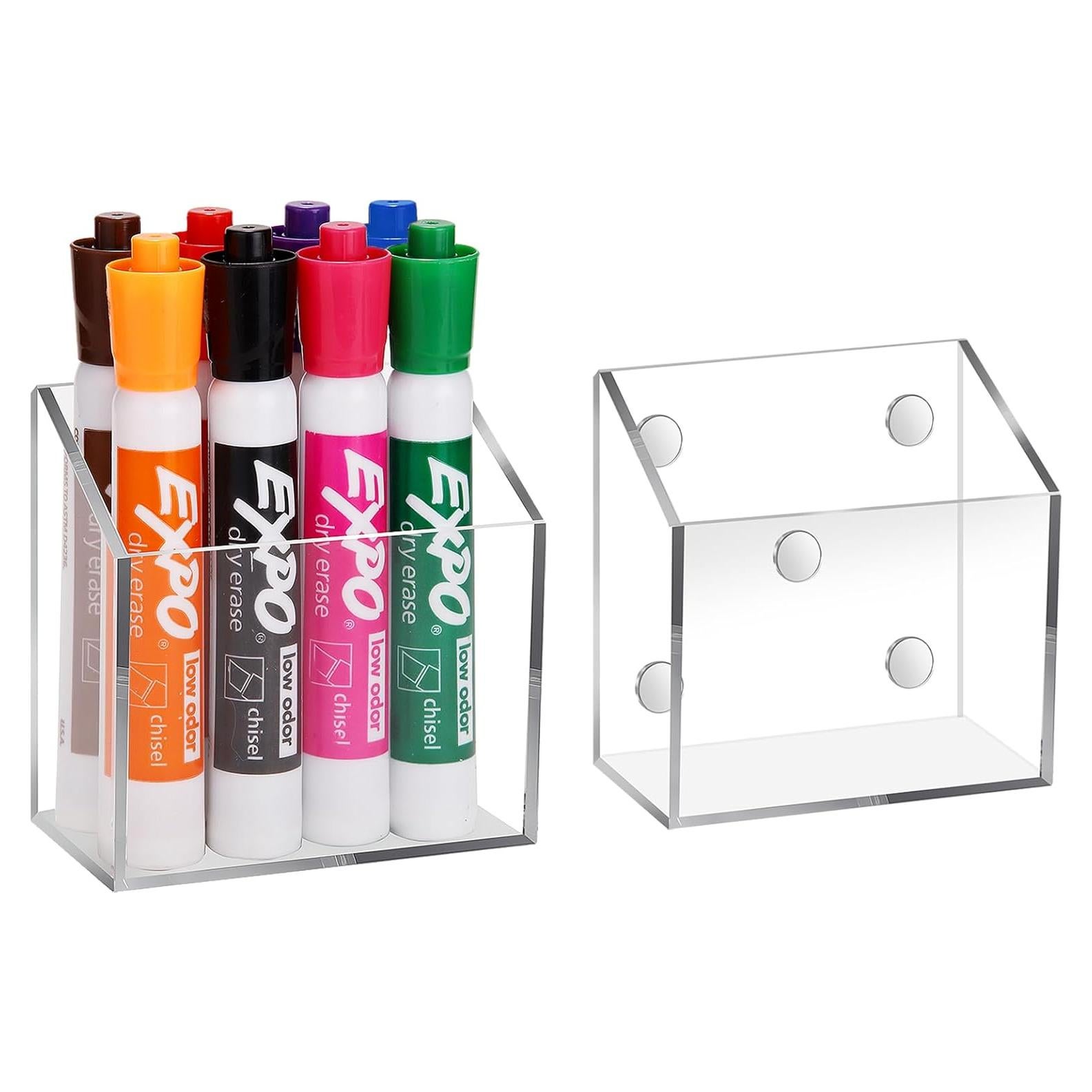 Soporte Magnético Acrílico Ameceres para Lápices y Marcadores