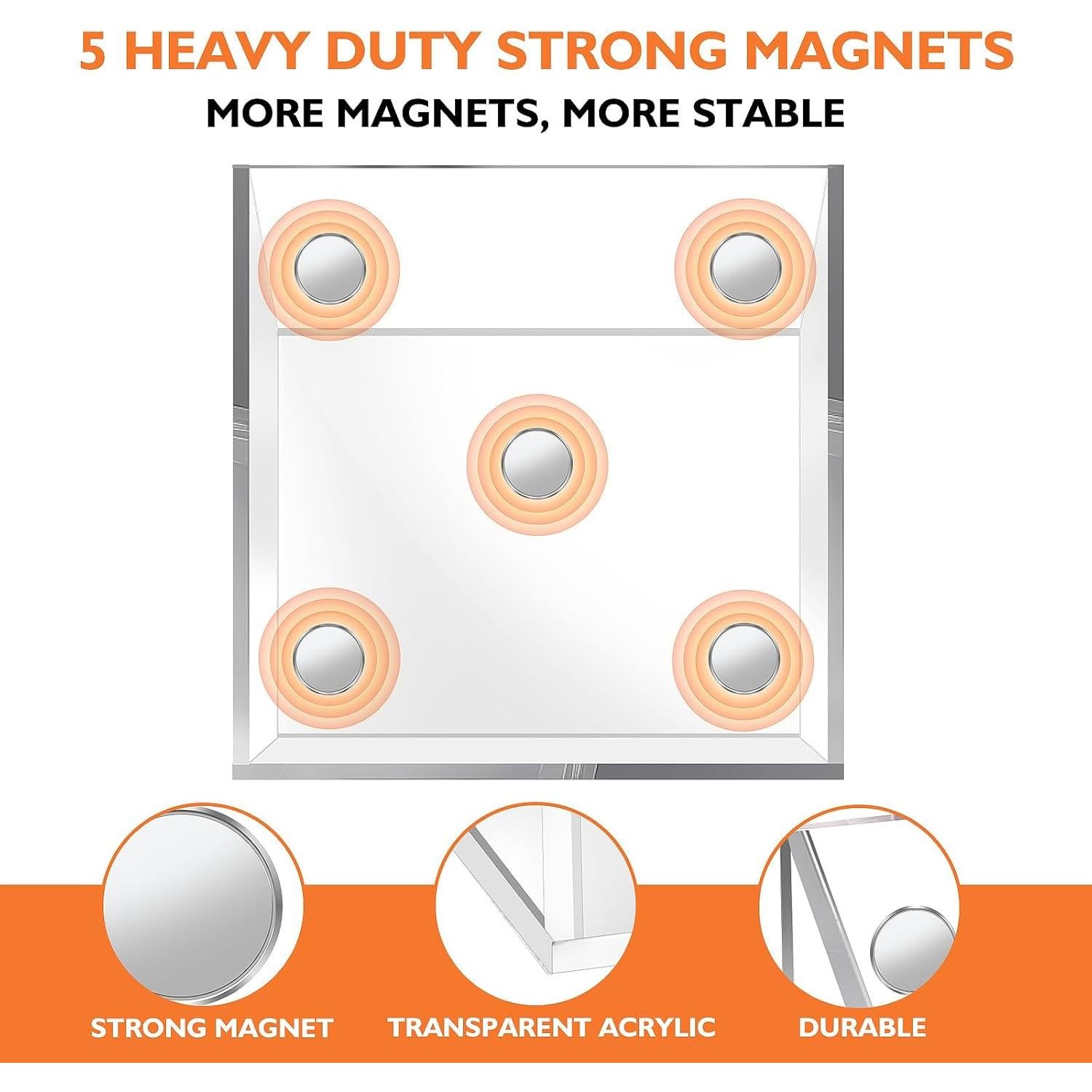 Soporte Magnético Acrílico Ameceres para Lápices y Marcadores