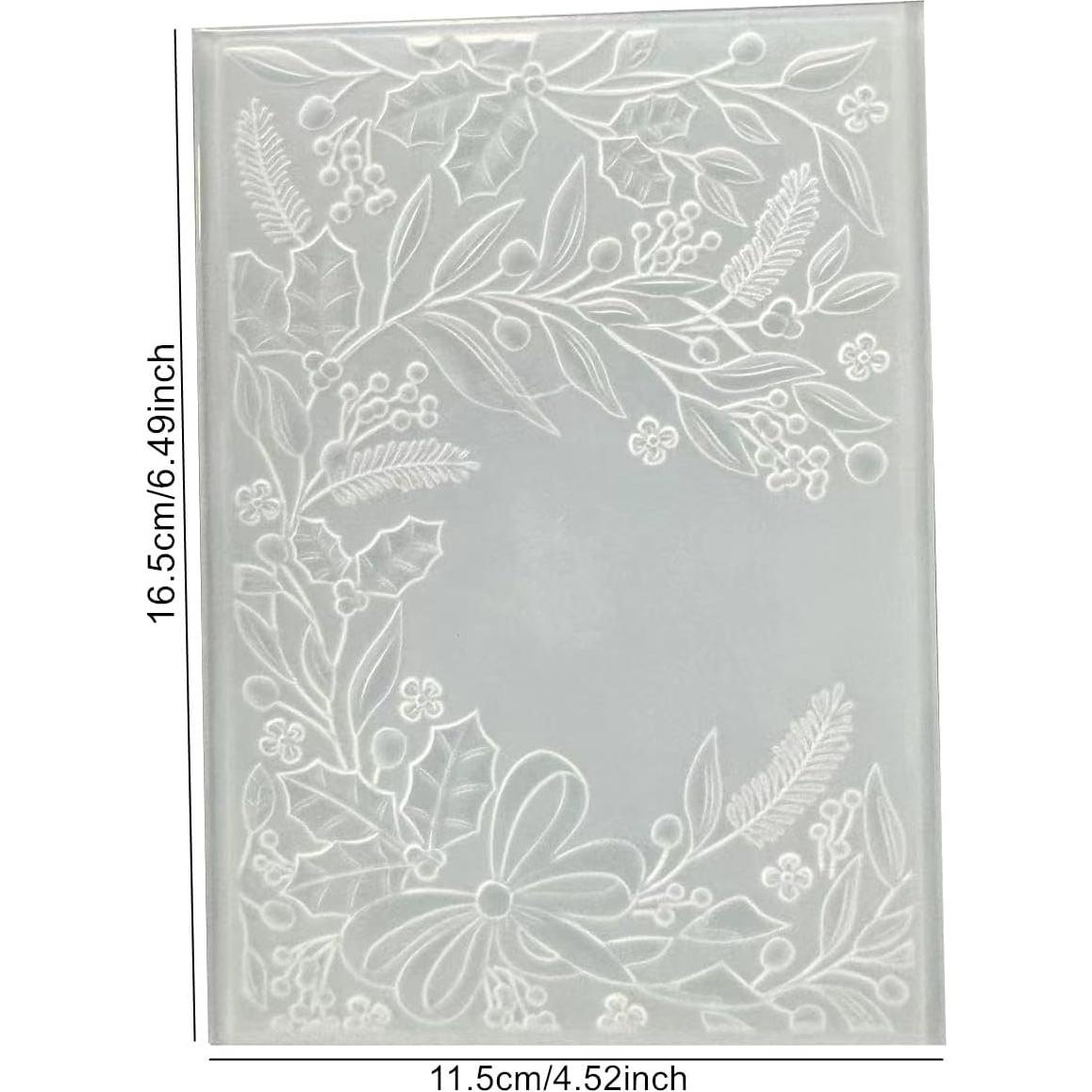 Carpeta de Relieve 3D DIYology Hojas de Navidad 16.5x11.5cm