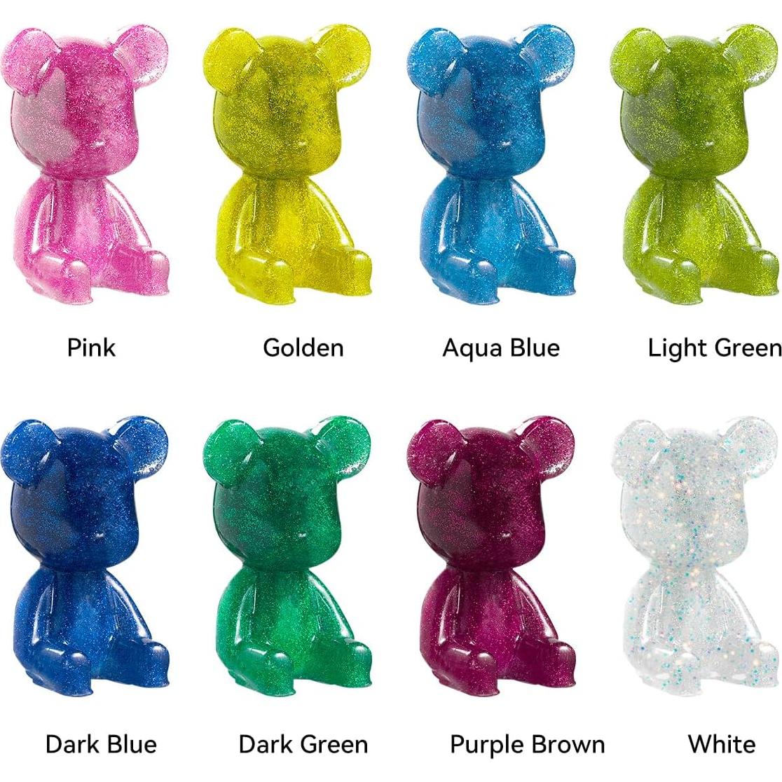 Resina UV Coloreada LIGHTWISH 400g Brillo Diamante 8 Colores