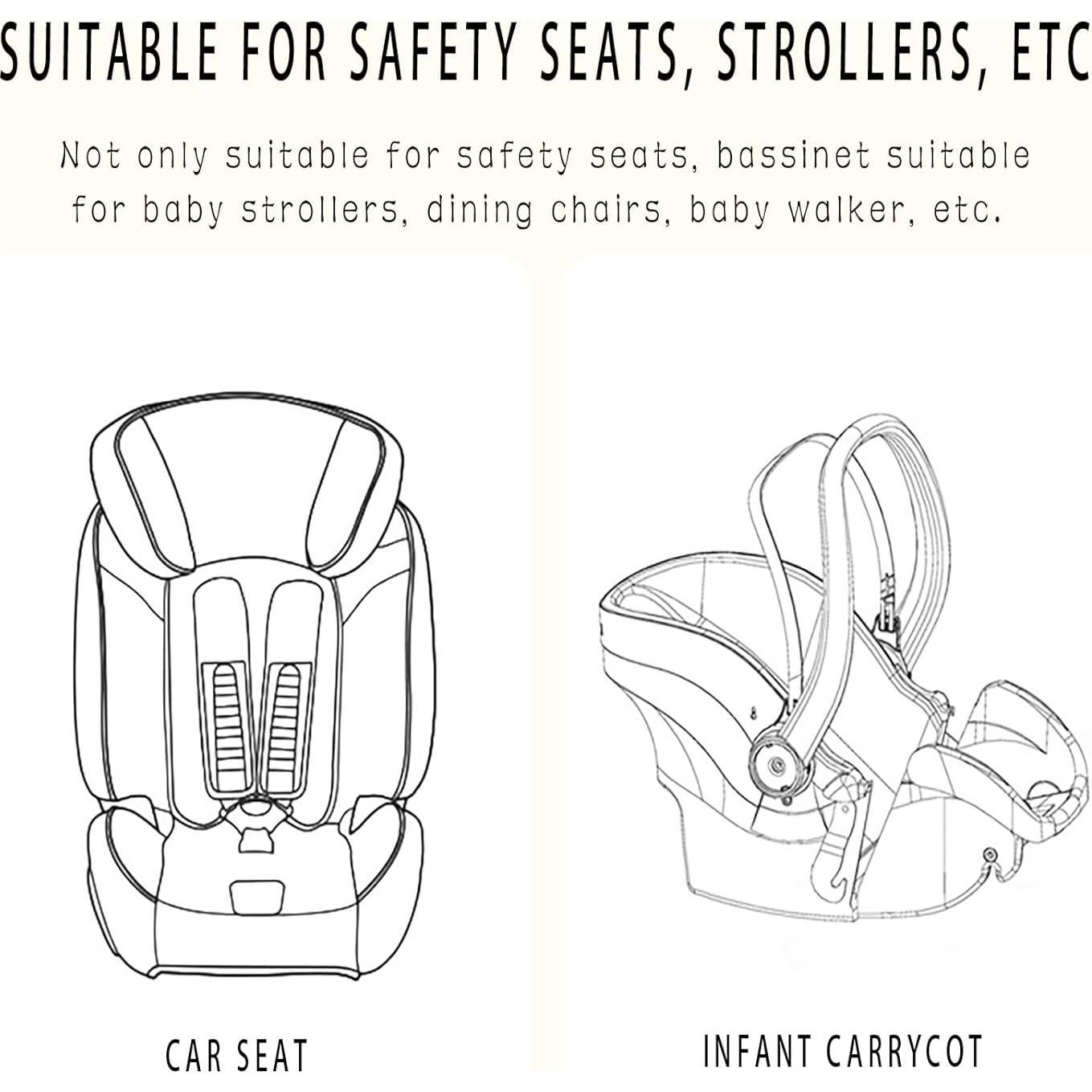 Inserto para Bebés RYXCGXJ para Asientos Doona y Chicco - Negro