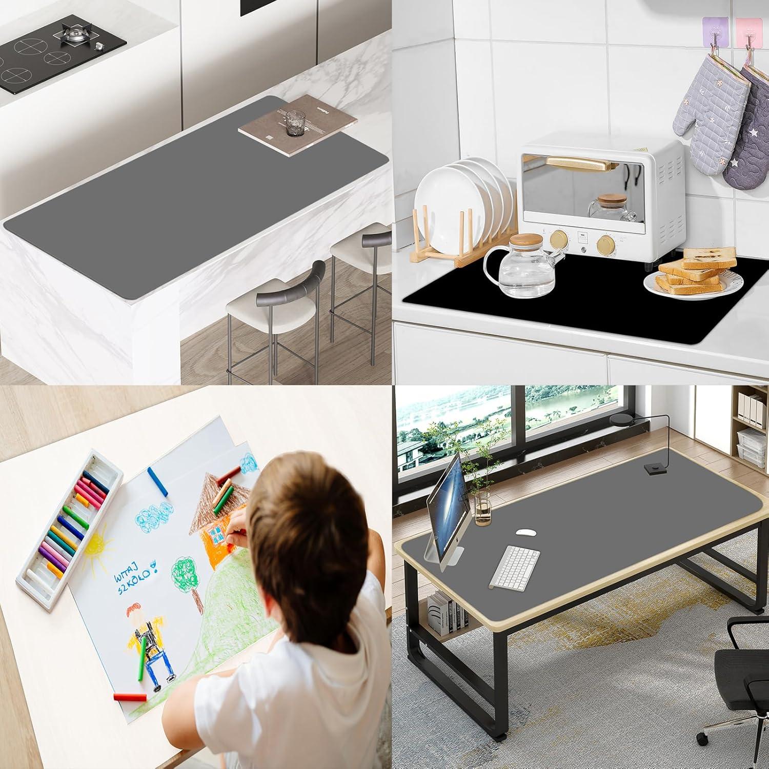 Alfombrilla de Silicona Goldleaf 60x40cm Antideslizante Negra