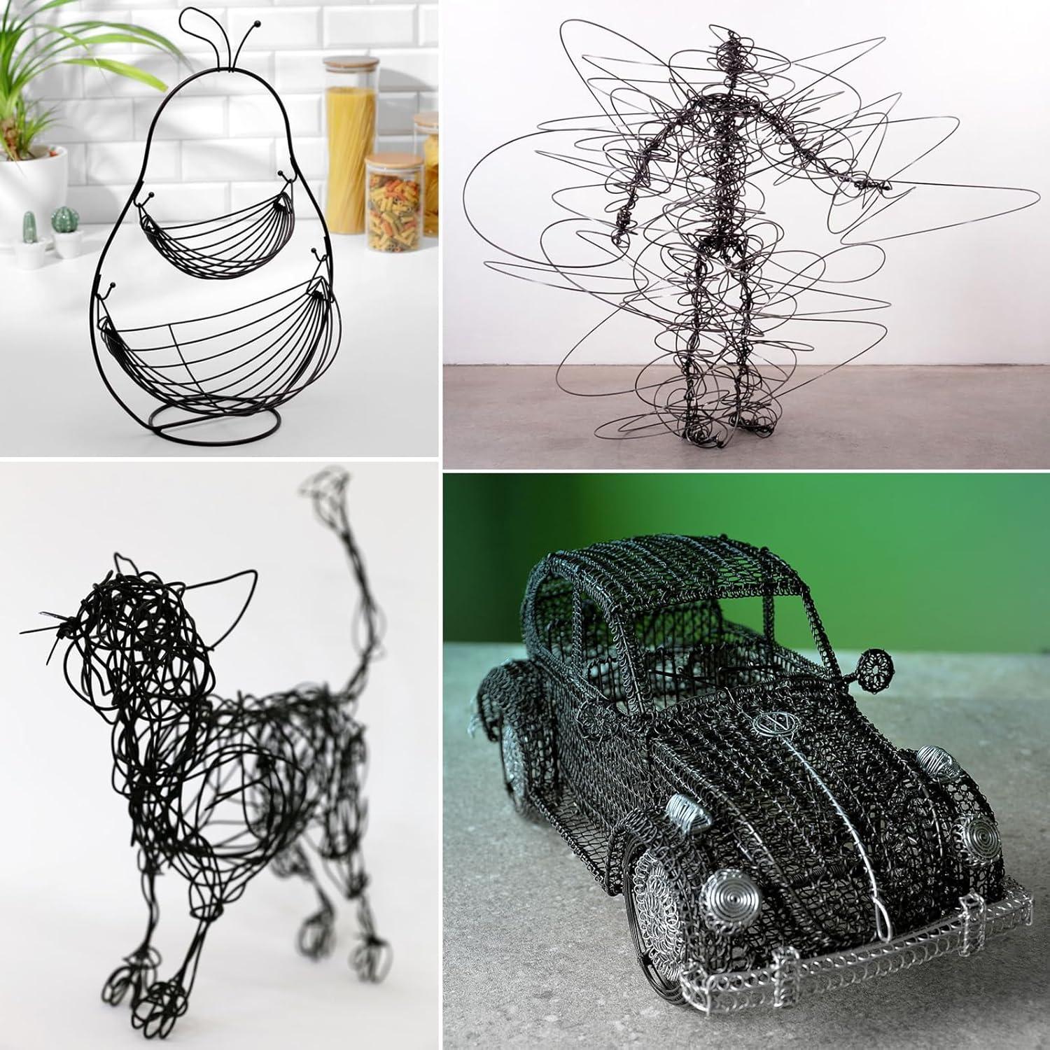 Alambre de Artesanía de Aluminio Negro 10m 3.0mm Cadikez