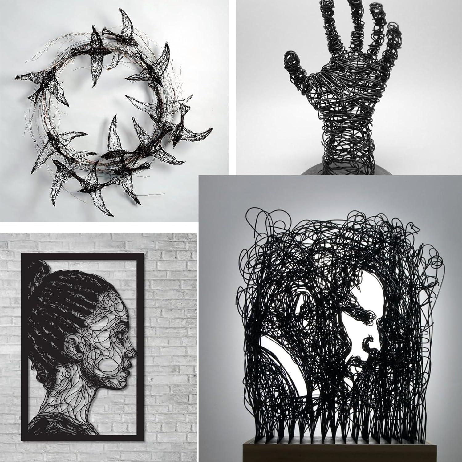 Alambre de Artesanía de Aluminio Negro 10m 3.0mm Cadikez