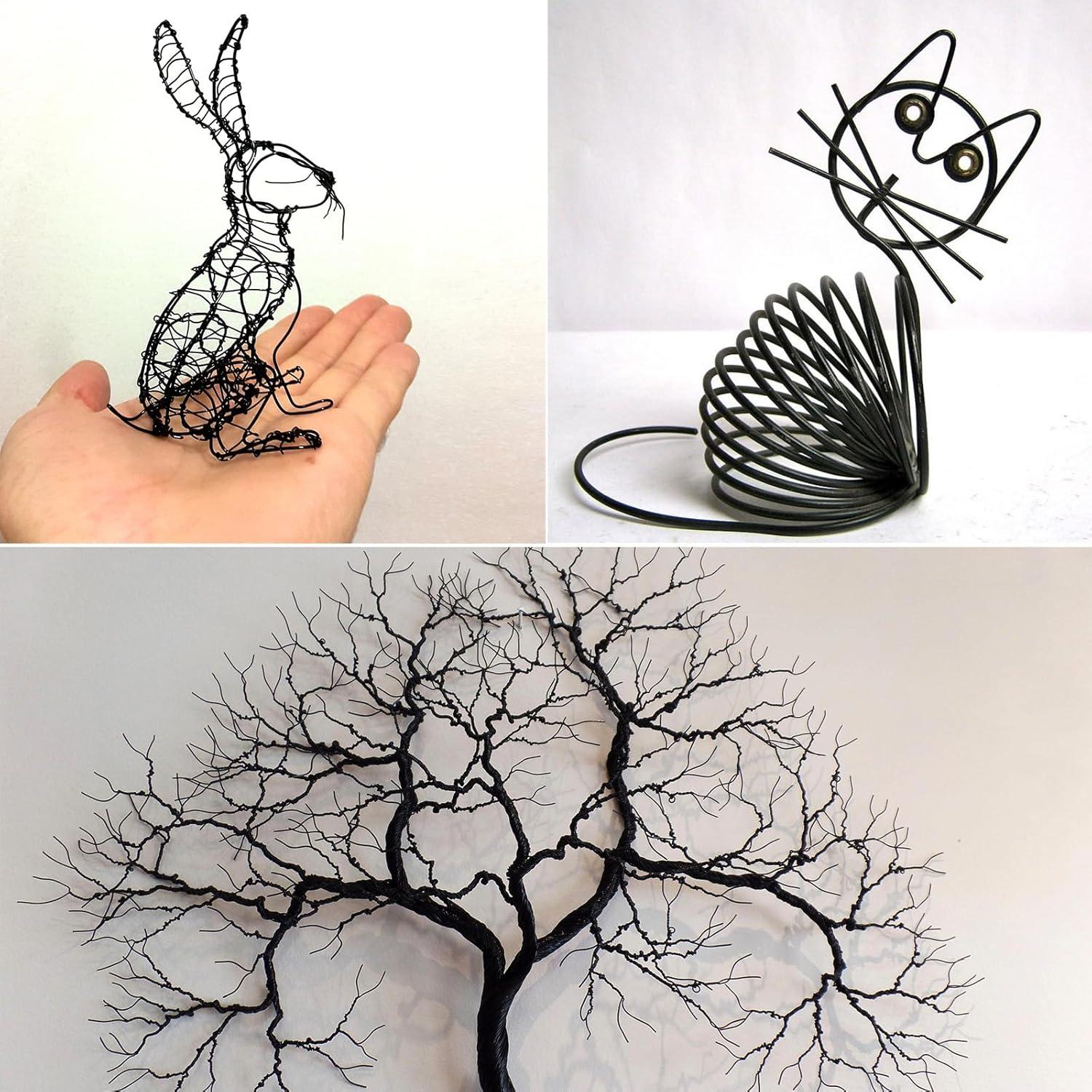 Alambre de Artesanía de Aluminio Negro 10m 3.0mm Cadikez