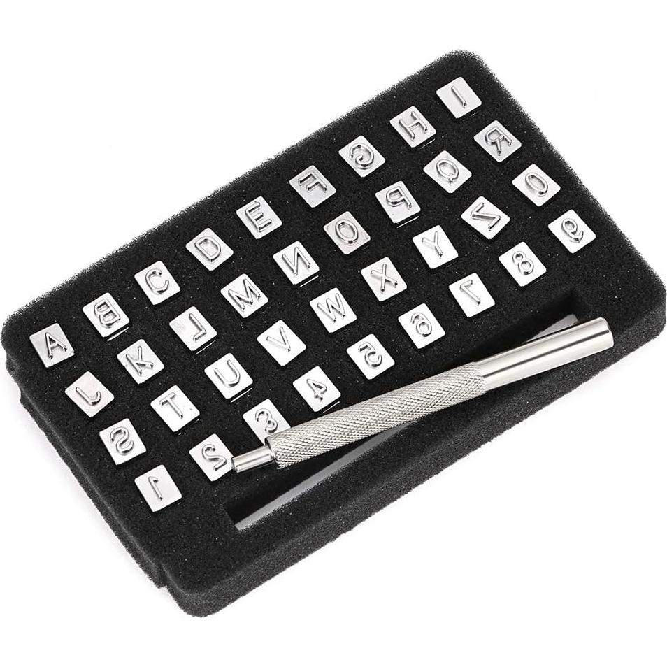 Conjunto de Sellos de Letras y Números OwnMy 6mm 36pcs