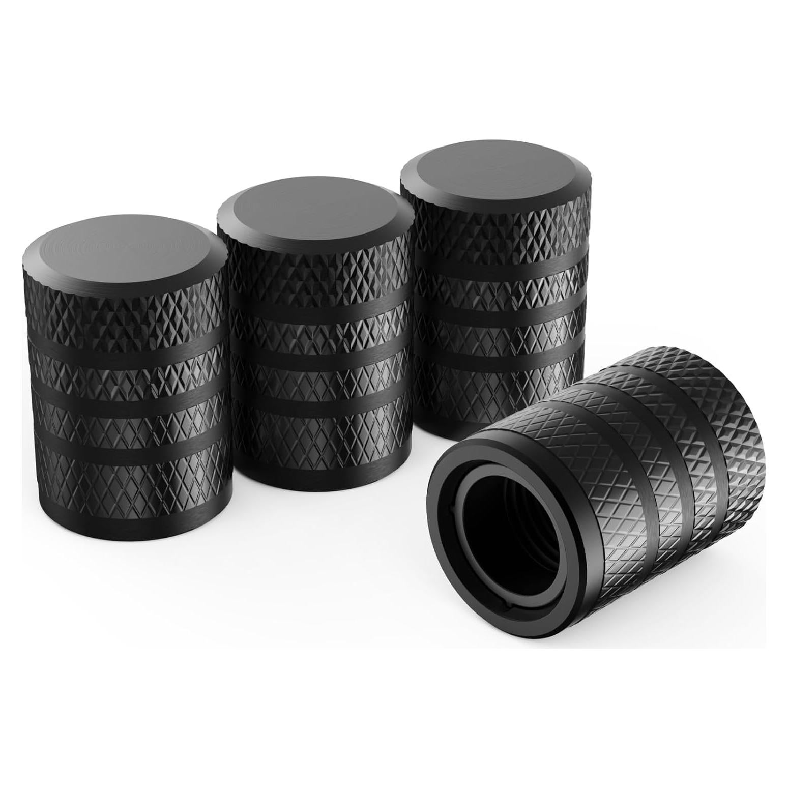 Tapa de Válvula de Neumático HZJD Negra - 4 Piezas Universal