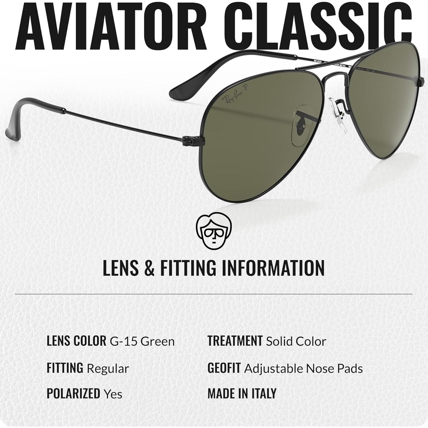 Gafas de sol Ray-Ban RB3025 Aviador Polarizadas 58mm