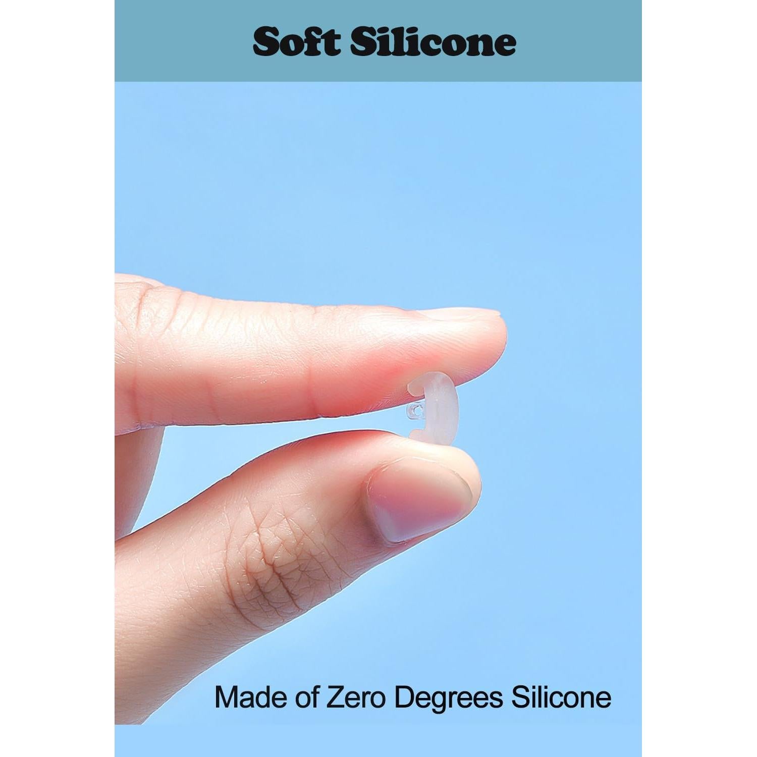 Kit de Reparación de Almohadillas para Nariz de Gafas Omnful - 10 Pares de Silicona Suave