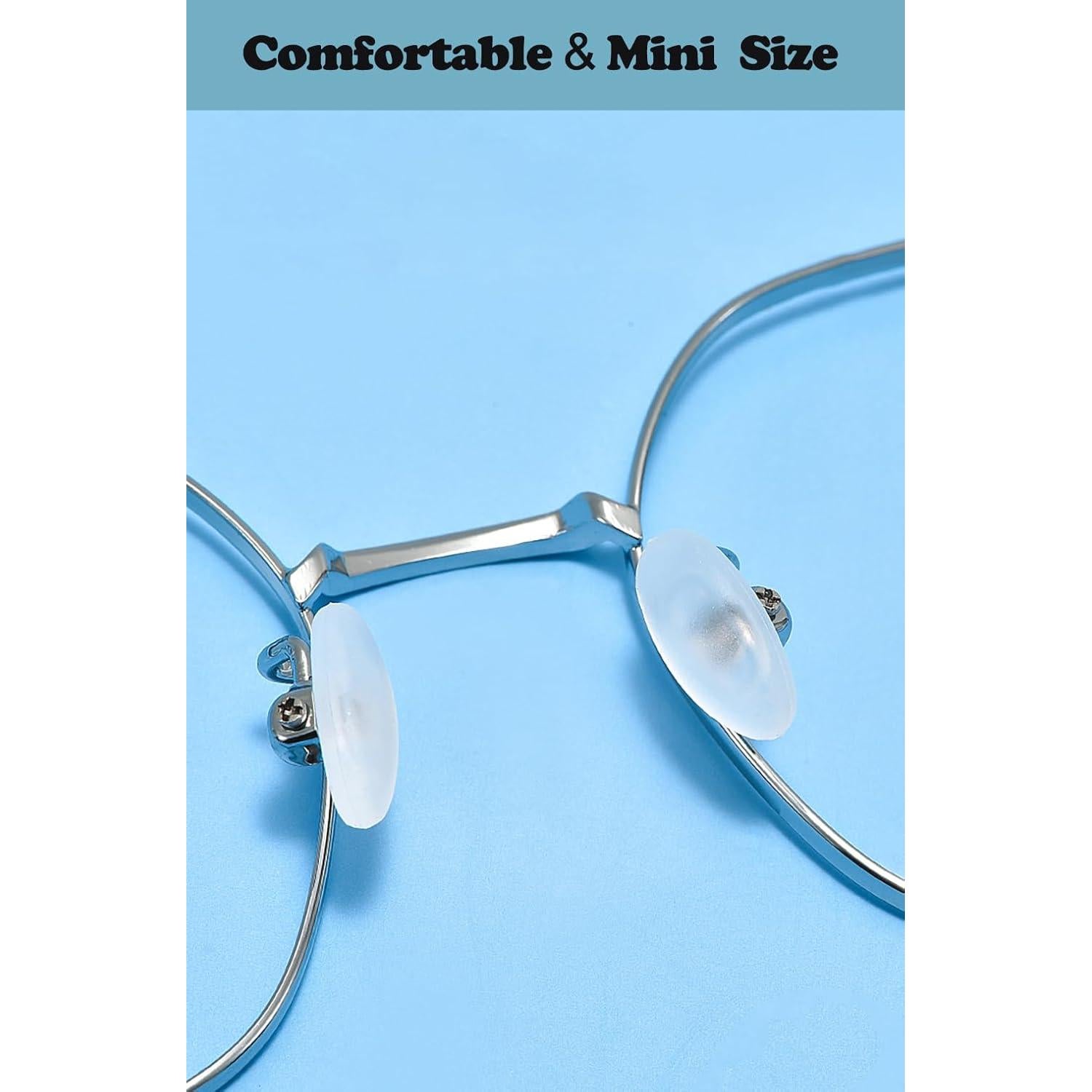 Kit de Reparación de Almohadillas para Nariz de Gafas Omnful - 10 Pares de Silicona Suave