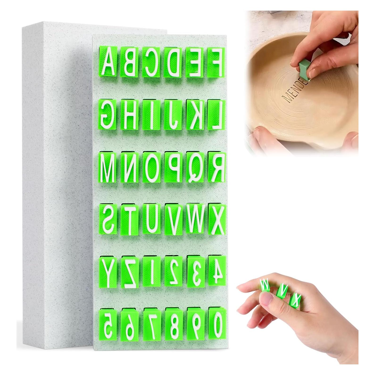 Juego de Sellos de Alfabeto Zsdios - Letras Mayúsculas y Números