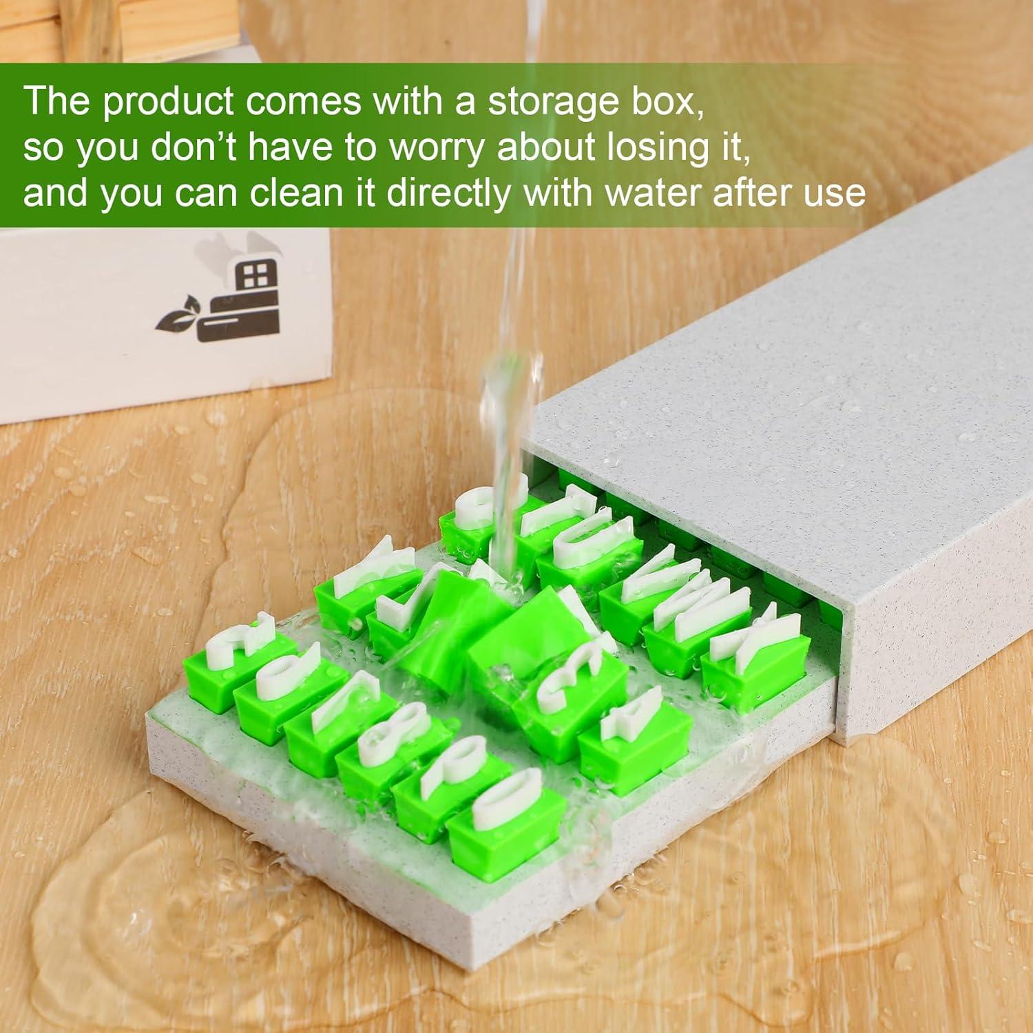 Juego de Sellos de Alfabeto Zsdios - Letras Mayúsculas y Números