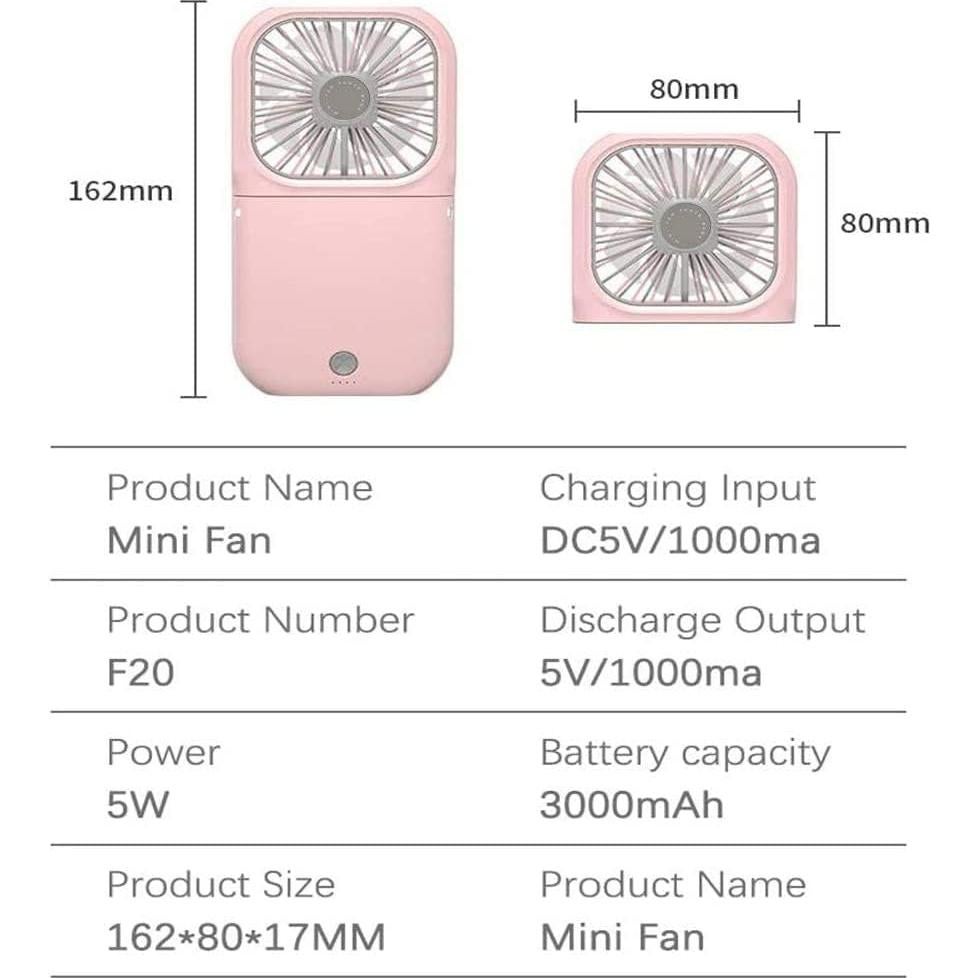 Ventilador de Cuello Allxin Mini Plegable USB 3000mAh Verde