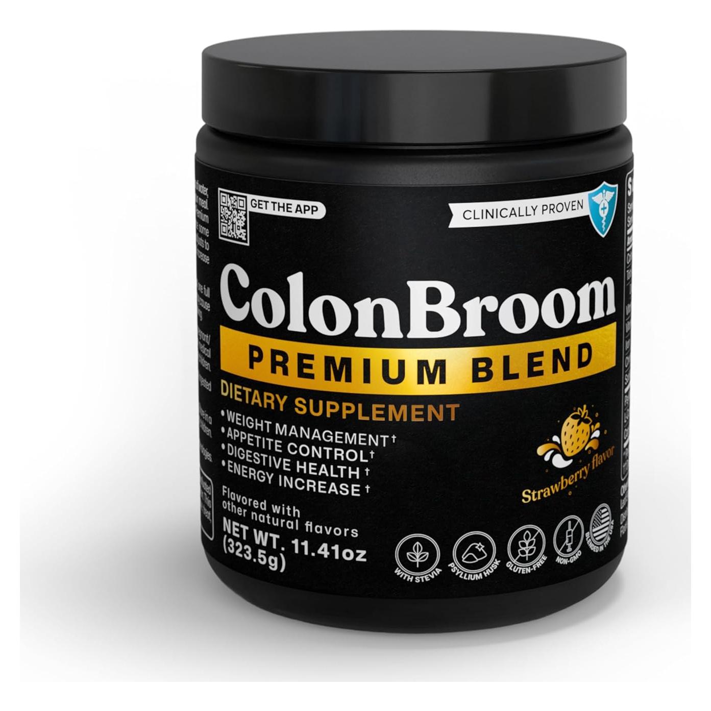 Suplemento en Polvo ColonBroom Fresa 323g - Psyllium Husk