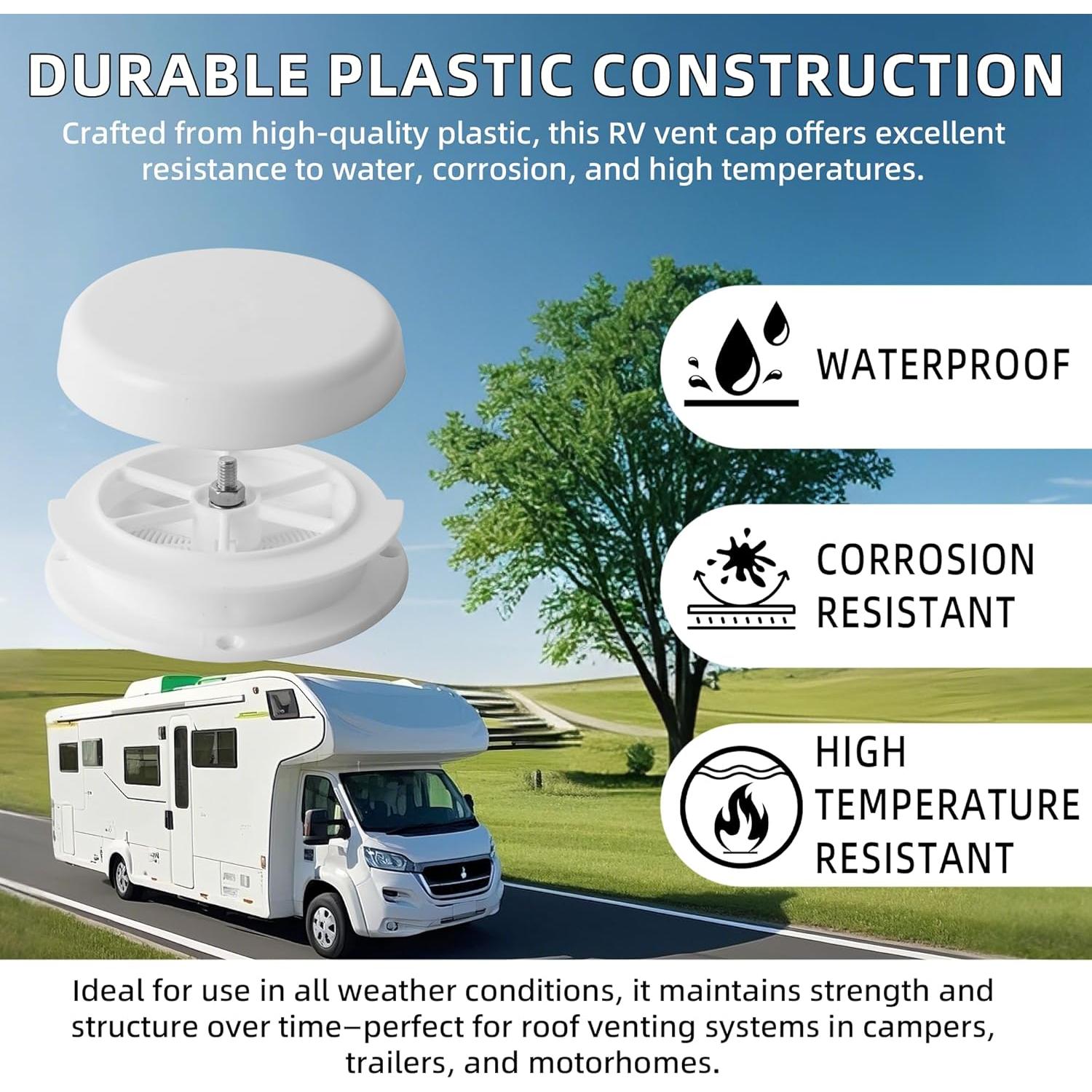 Tapa de Ventilación de Techo Estilo Hongo Aussio - Blanca