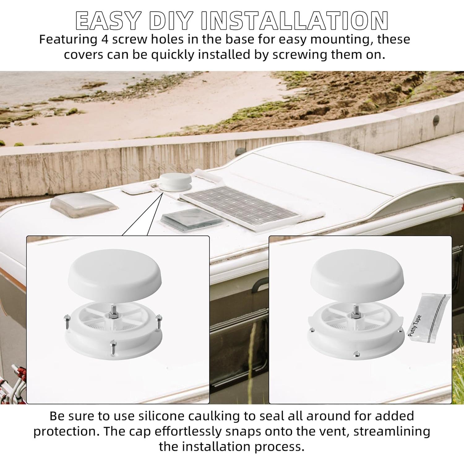 Tapa de Ventilación de Techo Estilo Hongo Aussio - Blanca