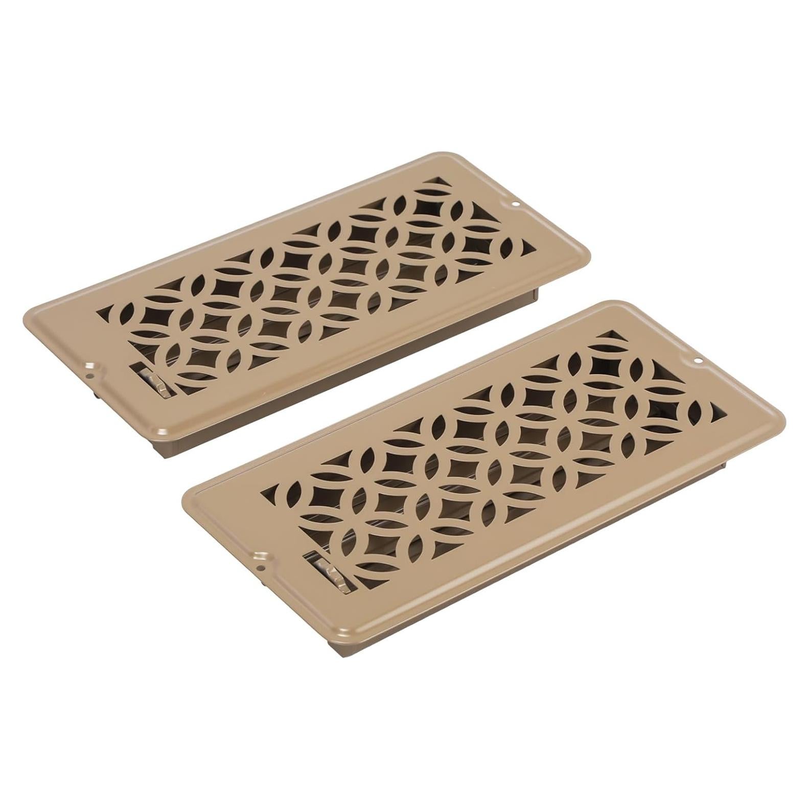 Cubiertas de Ventilación de Piso 2 Paquete MMFSF 25x10 cm Metal Marrón