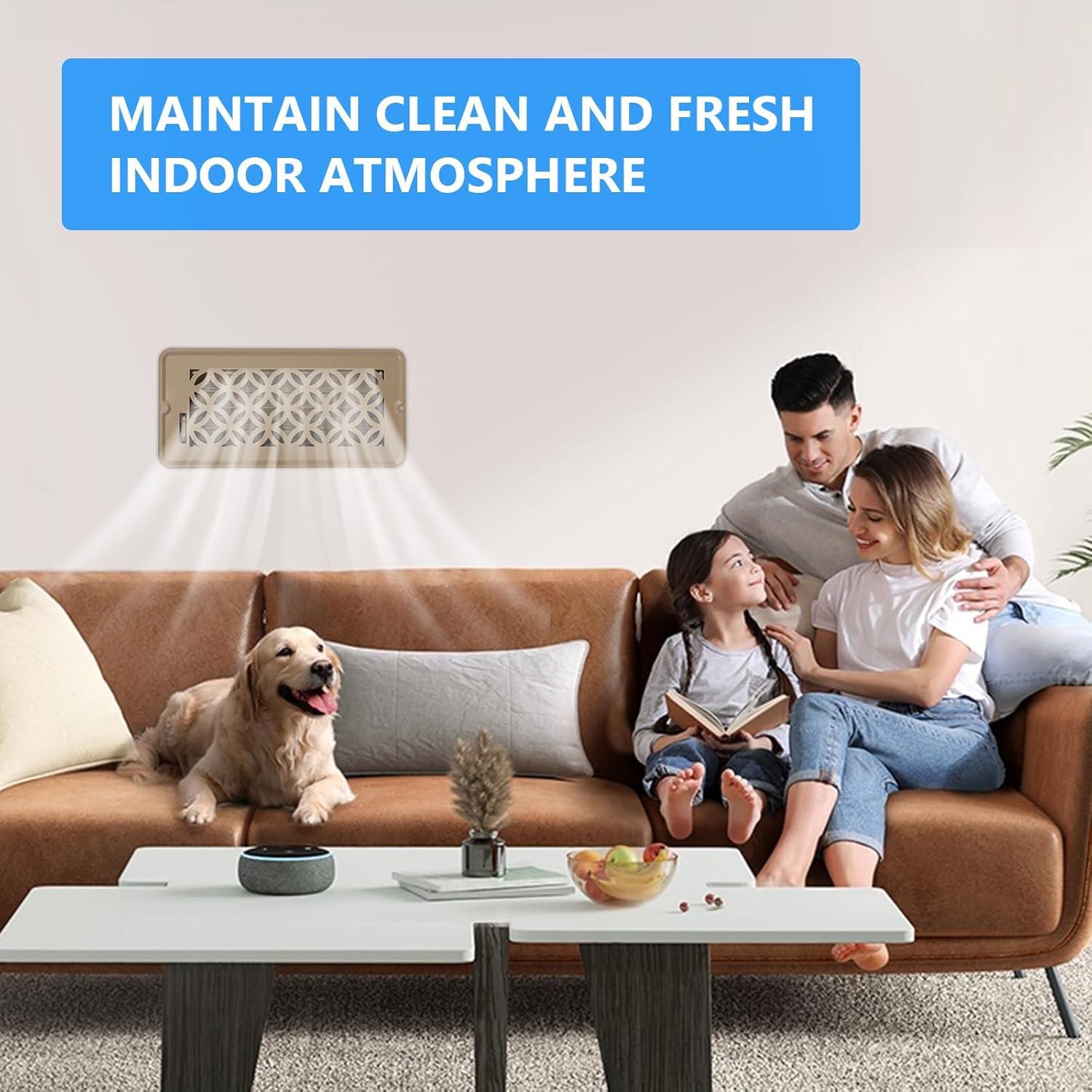 Cubiertas de Ventilación de Piso 2 Paquete MMFSF 25x10 cm Metal Marrón