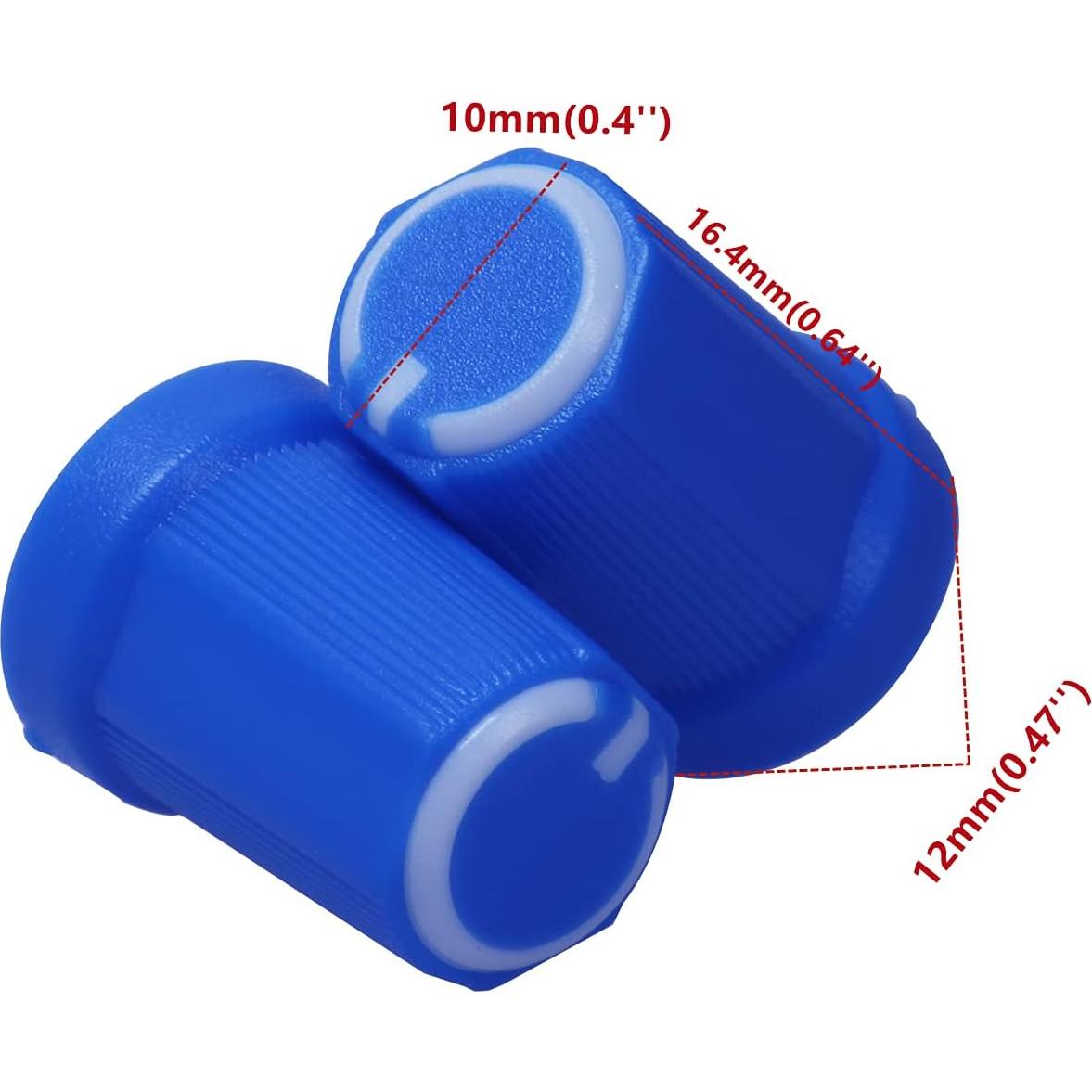 20 Perillas de Control Plástico DIKAVS 6mm para Guitarra