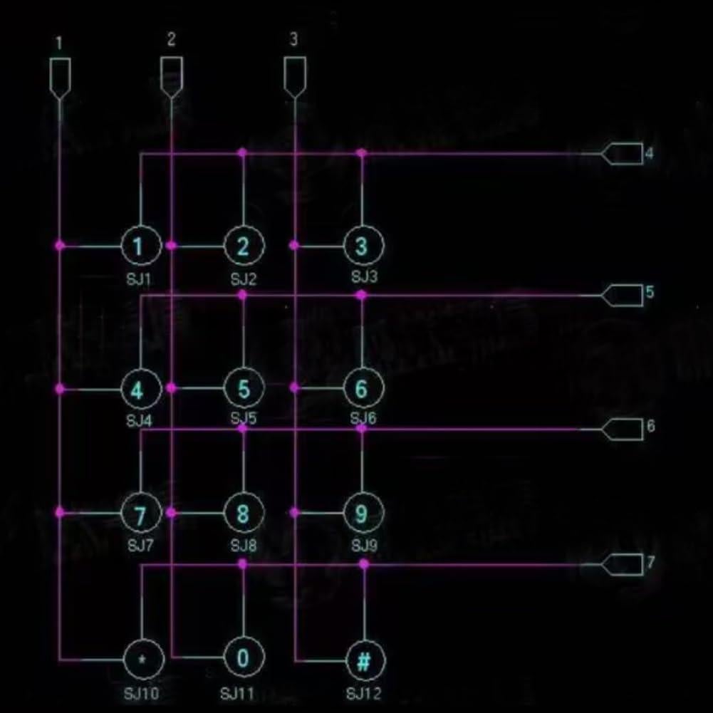 Teclado Matriz 3x4 SazkJere 12 Teclas para Microcontrolador