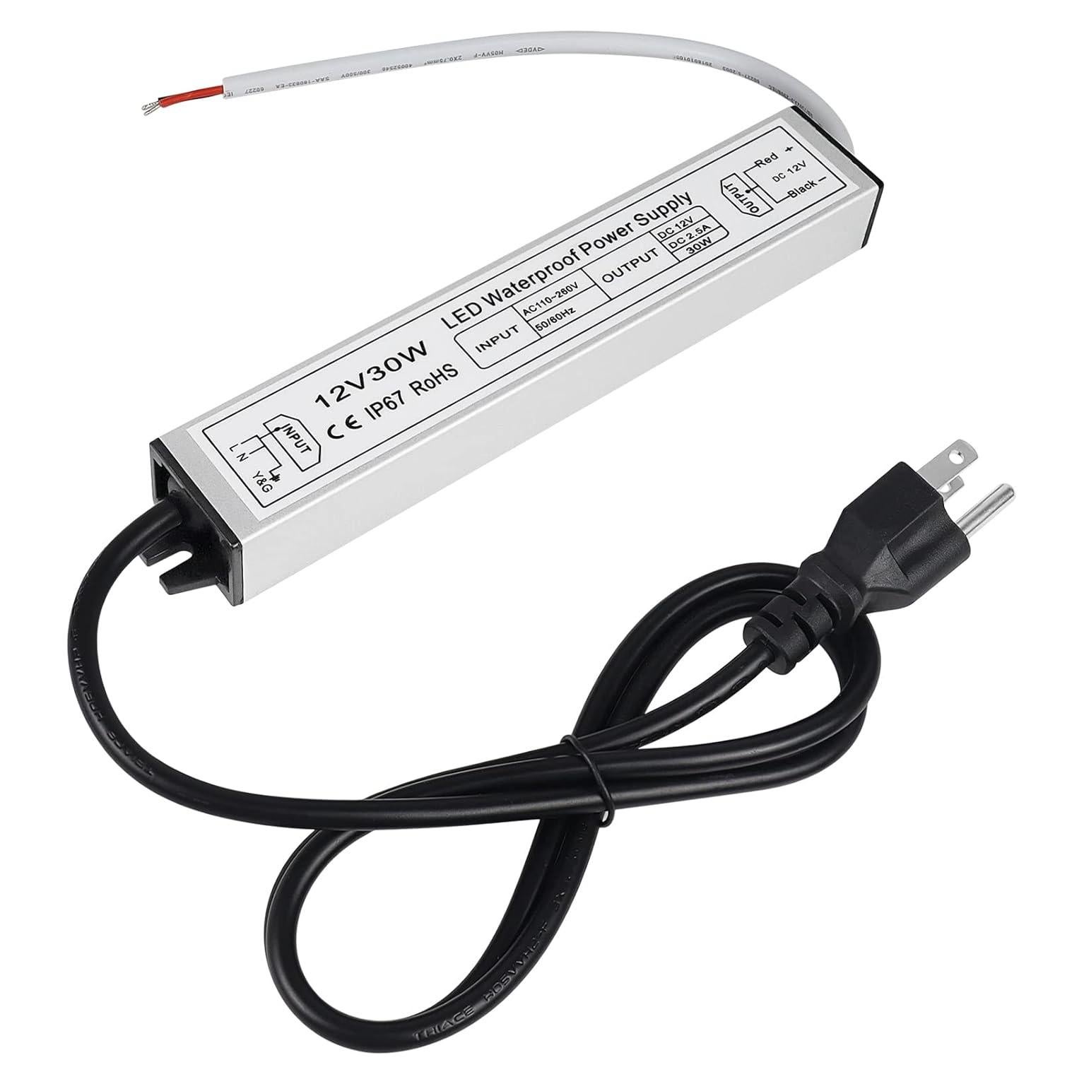 Fuente de Alimentación LED 12V 30W inShareplus IP67 Impermeable