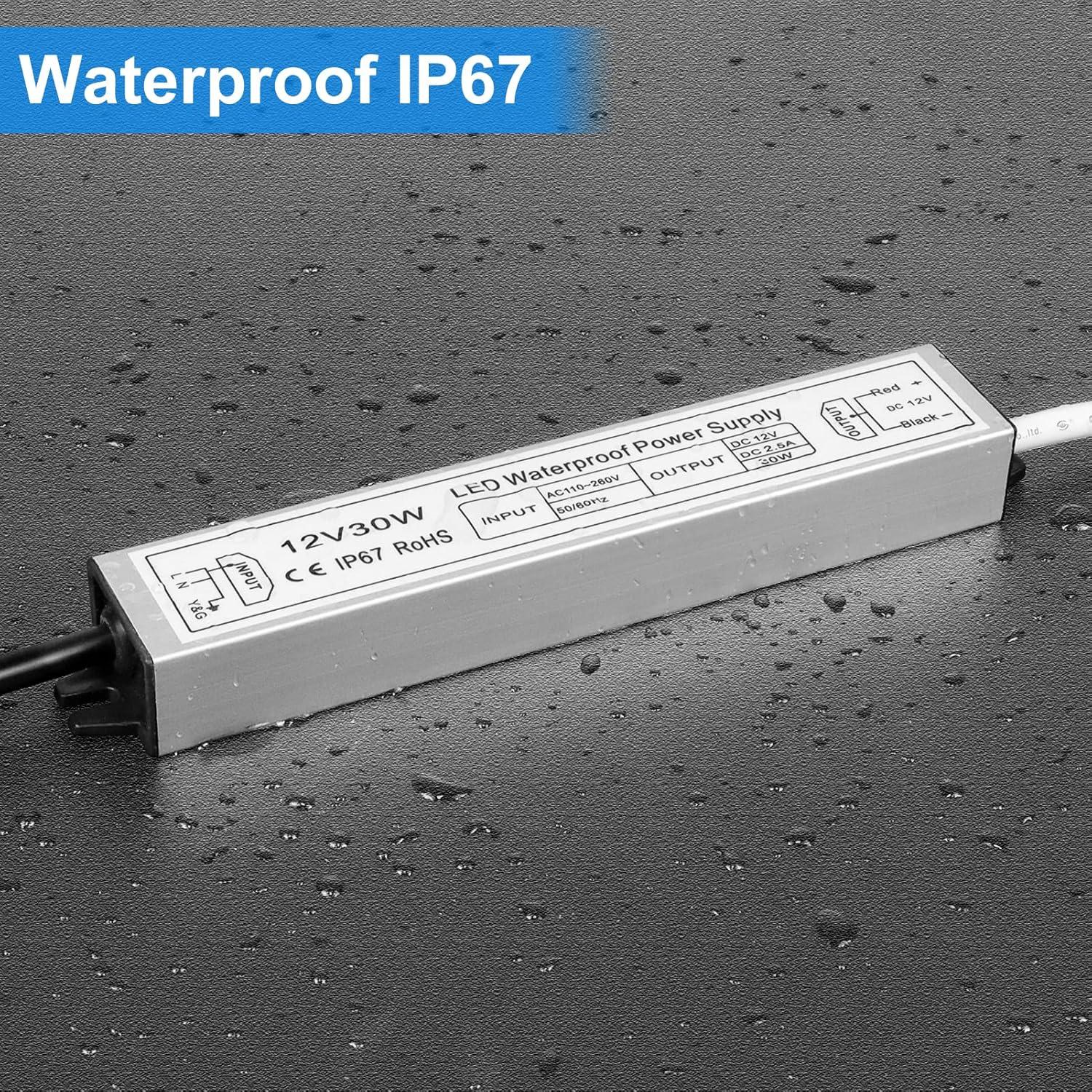 Fuente de Alimentación LED 12V 30W inShareplus IP67 Impermeable