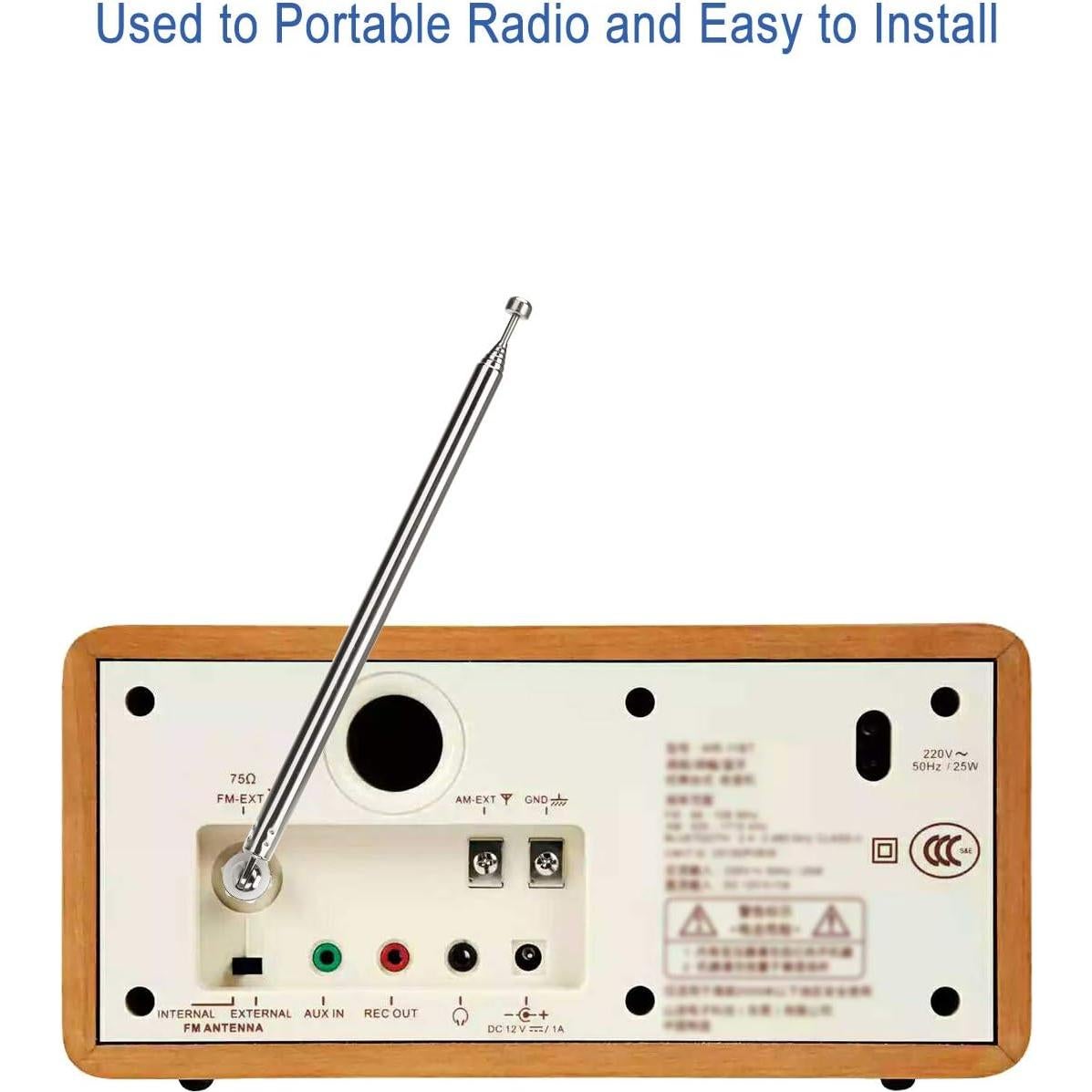 Antena Telescópica ENUODA 75 Ohm 17cm a 75.8cm Tipo F