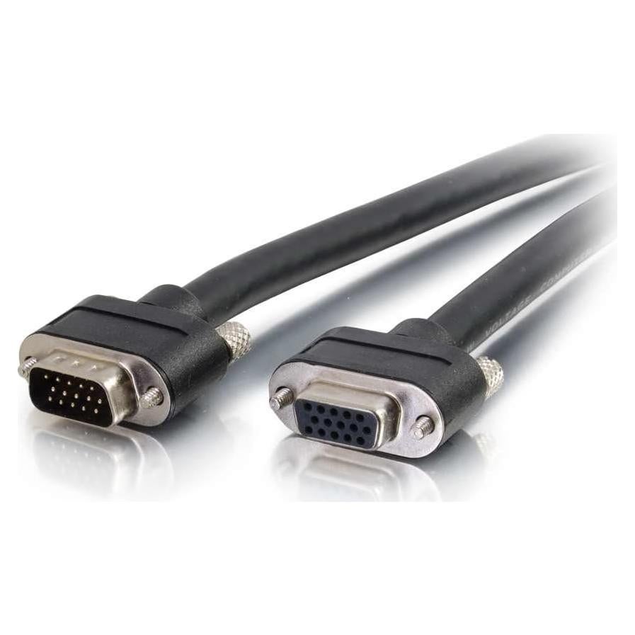 Cable de Extensión VGA C2G 1 Pie Macho a Hembra CMG Negro