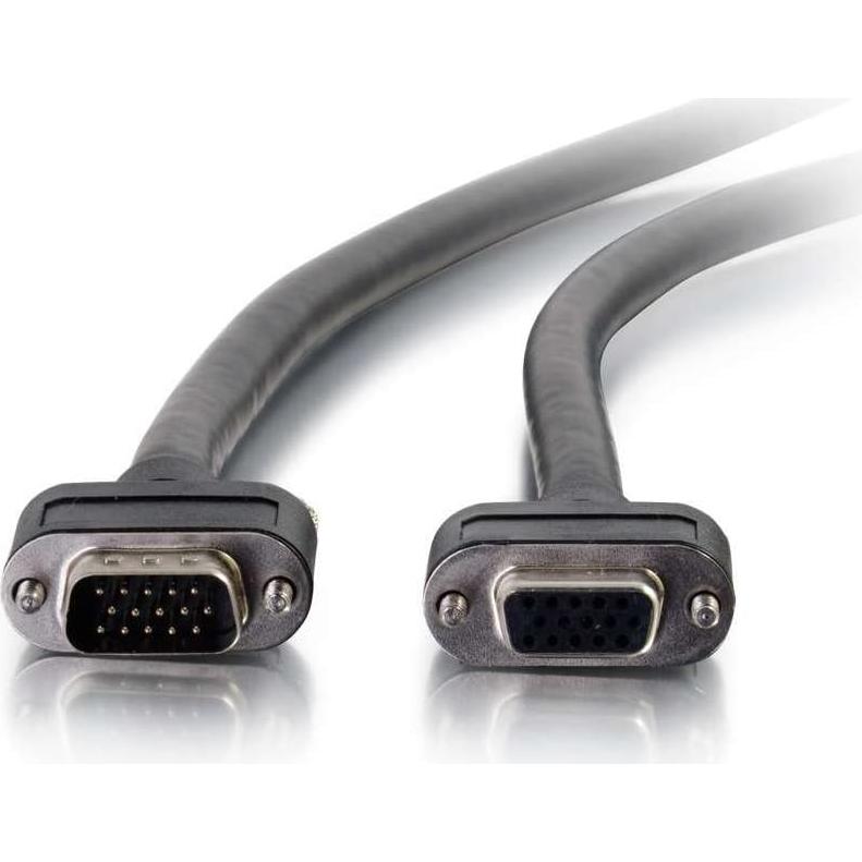 Cable de Extensión VGA C2G 1 Pie Macho a Hembra CMG Negro