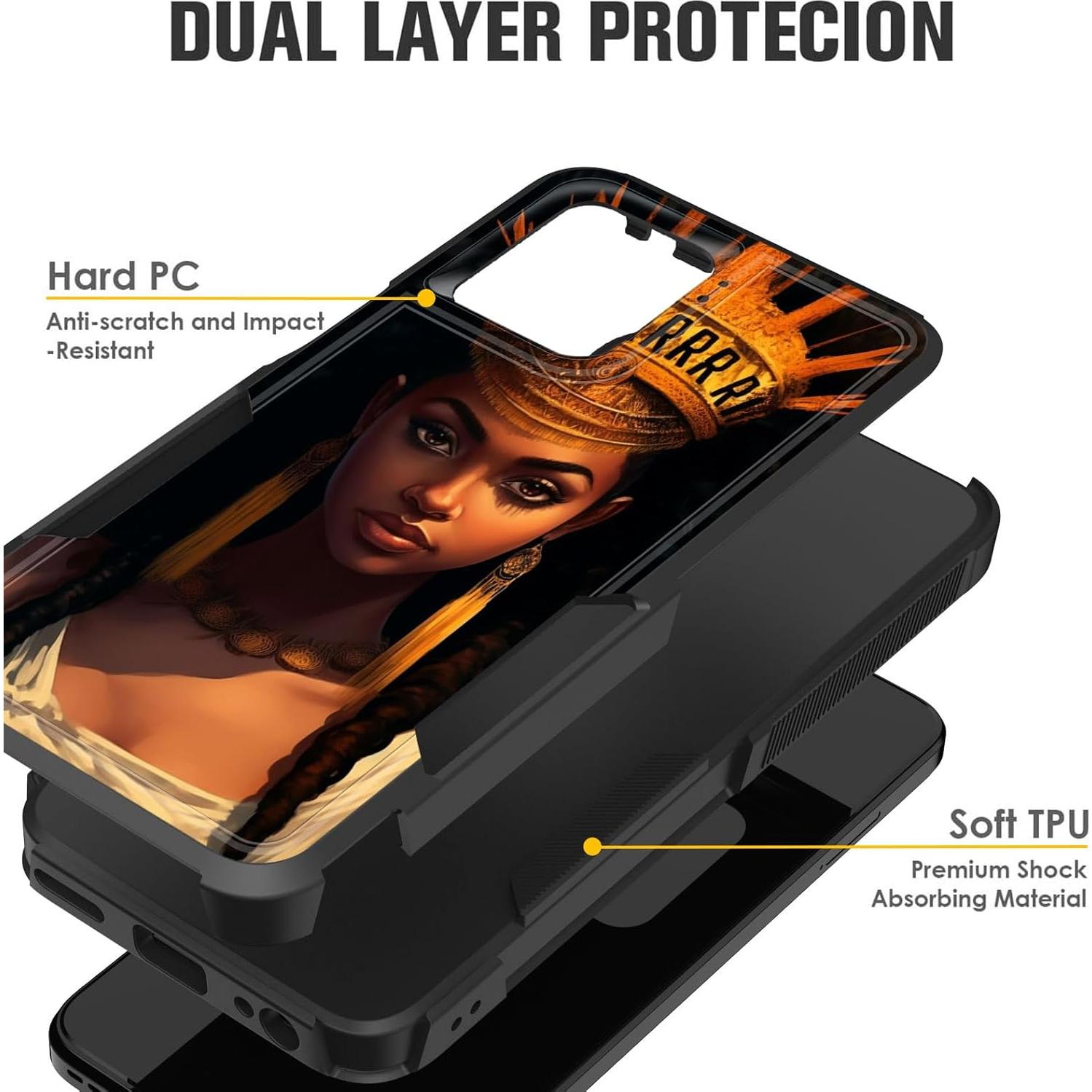 Funda Doble Capa para Moto G Power 5G 2023 - Mujeres Africanas