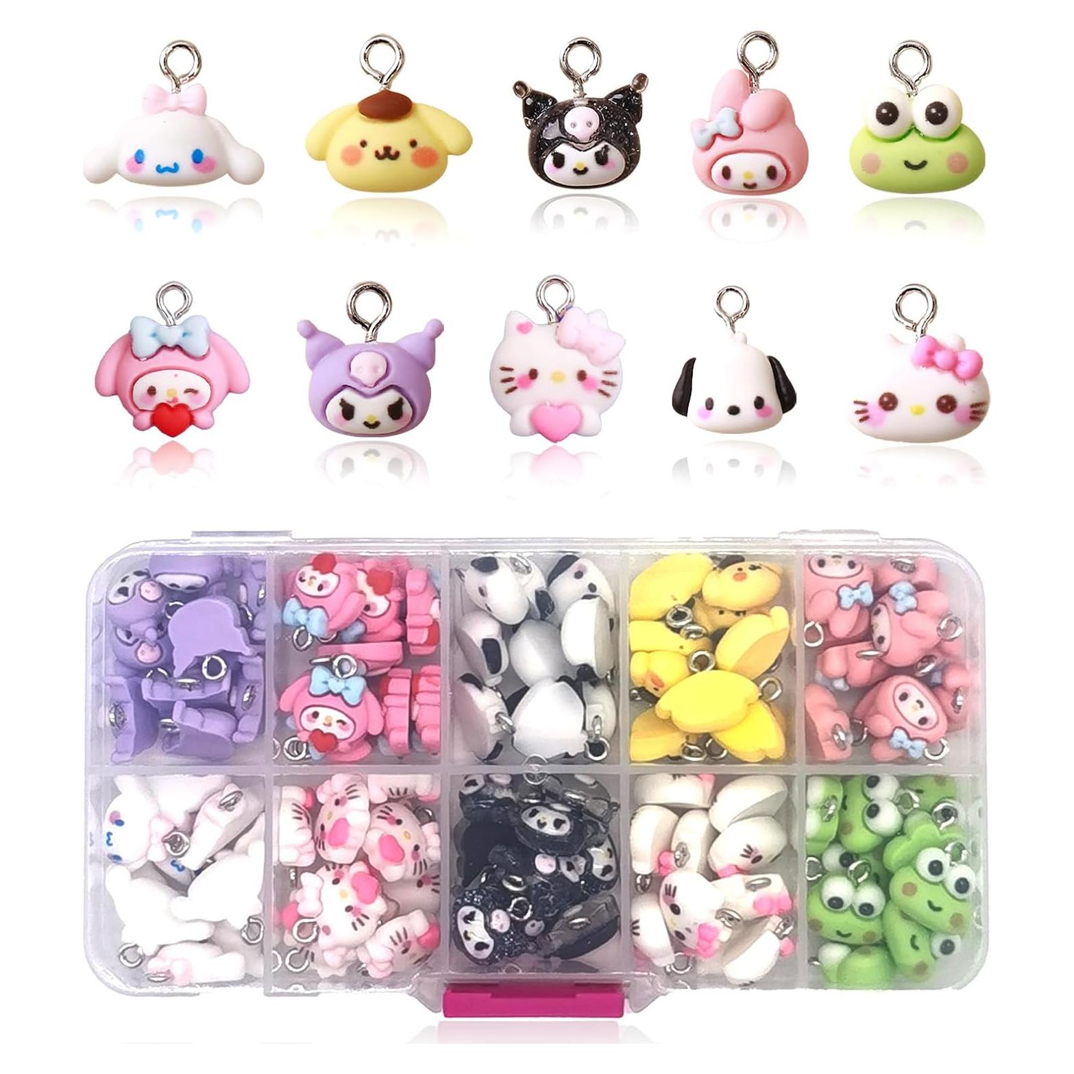 100 Encantos de Resina de Dibujos Animados YOKUSHI para Joyas