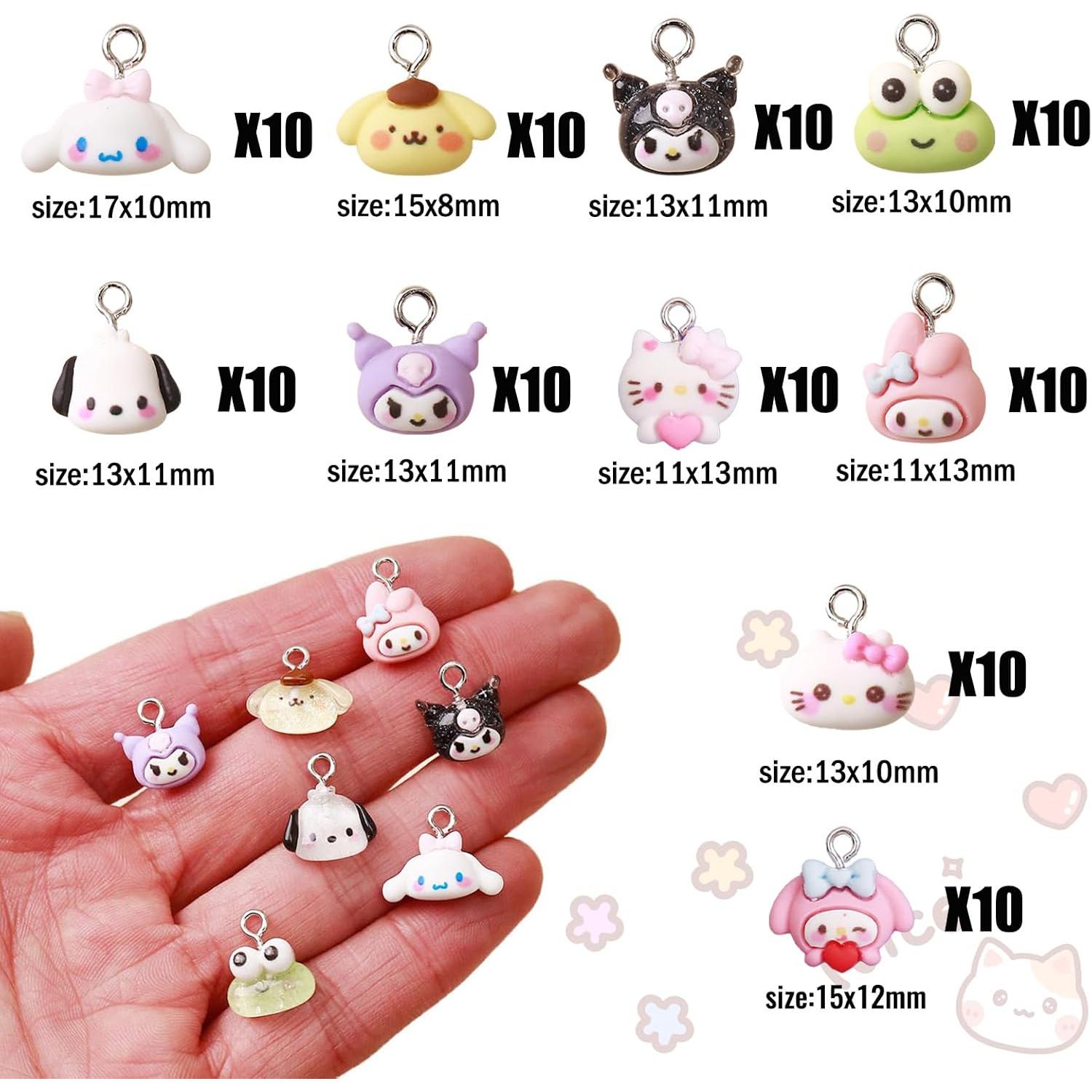 100 Encantos de Resina de Dibujos Animados YOKUSHI para Joyas