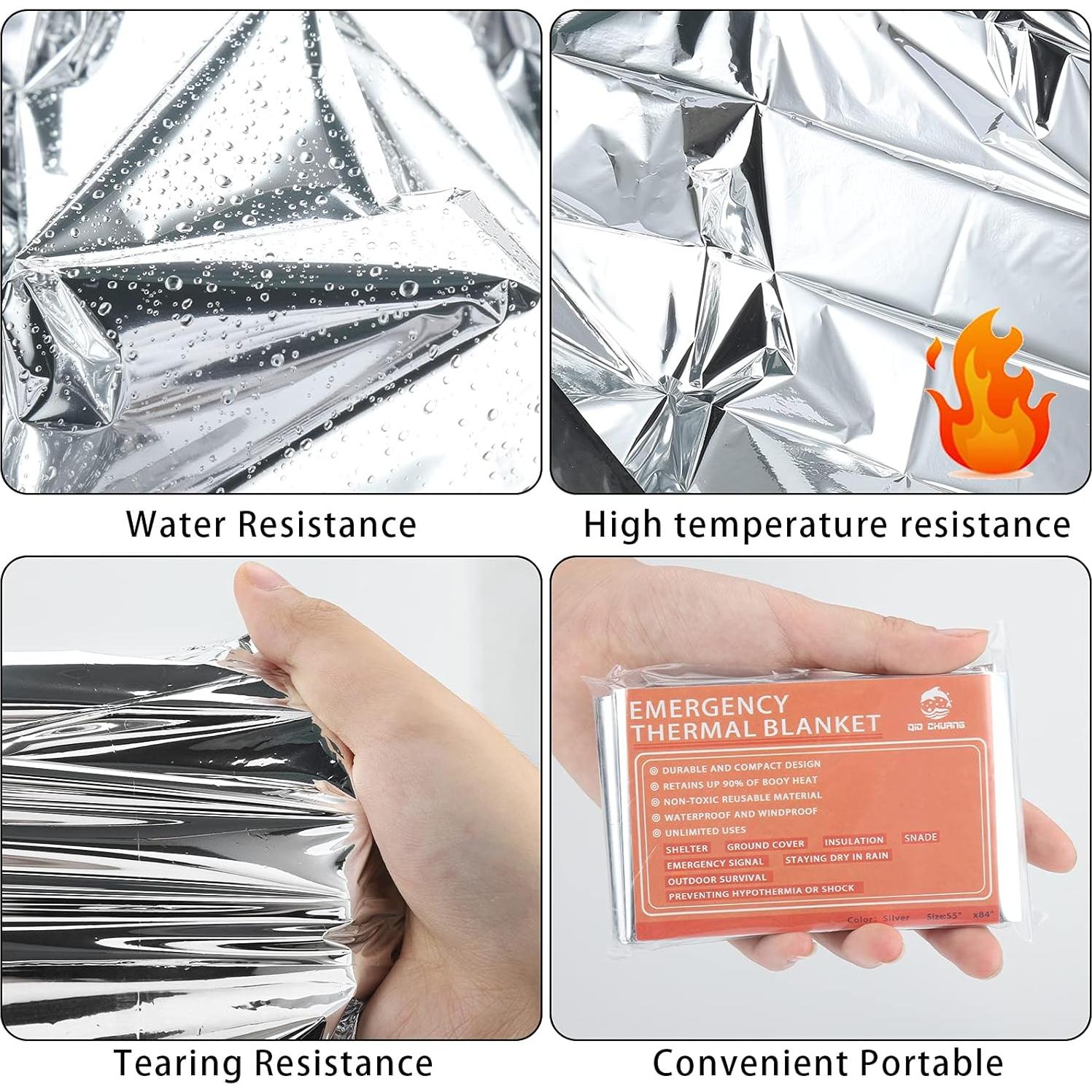 Mantitas Térmicas Mylar QIO CHUANG - Paquete de 6 para Emergencia
