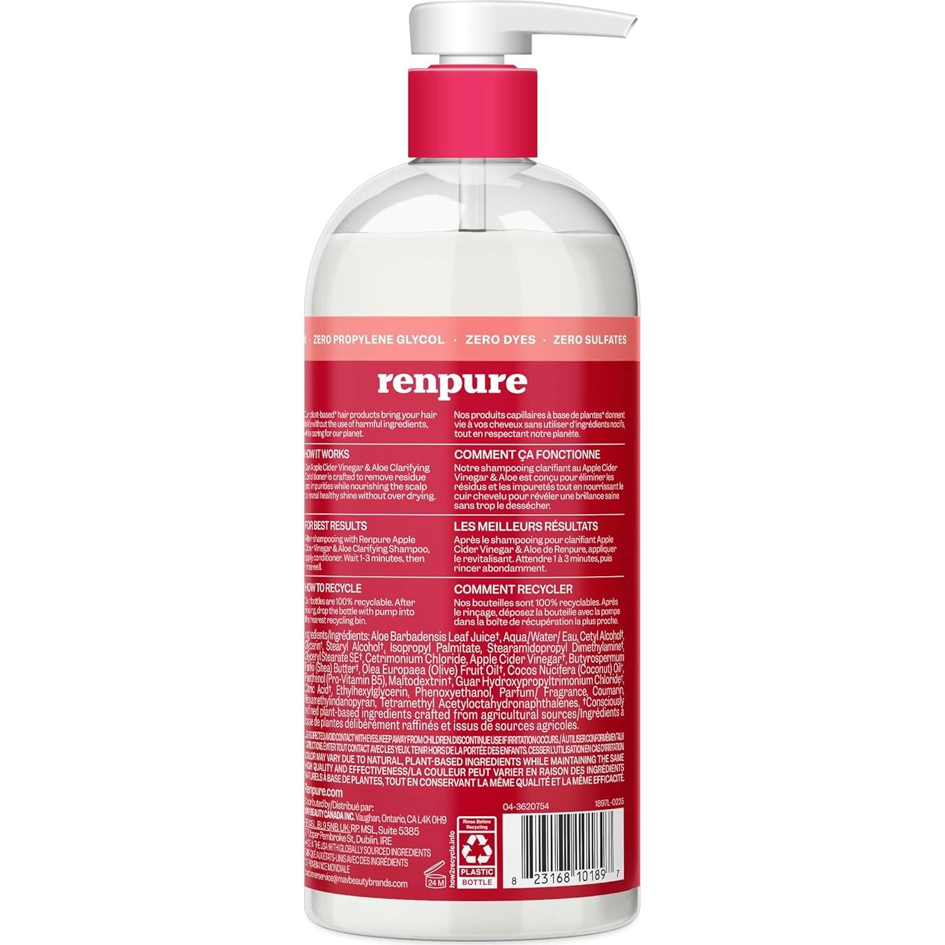 Acondicionador Aclarante Renpure 710 ml - Vinagre de Sidra y Aloe