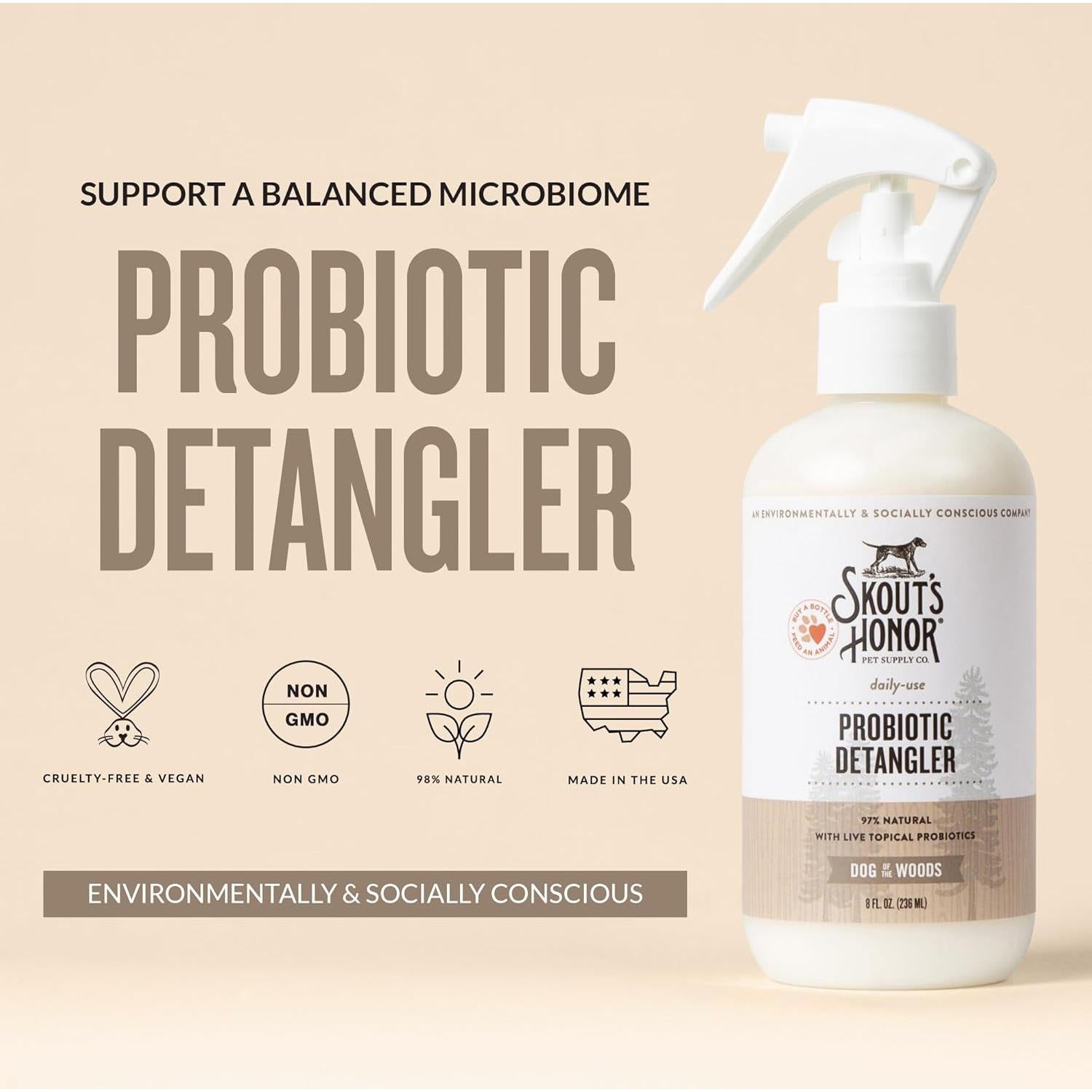 Spray Desenredante para Mascotas Skout's Honor 272g Hidratante