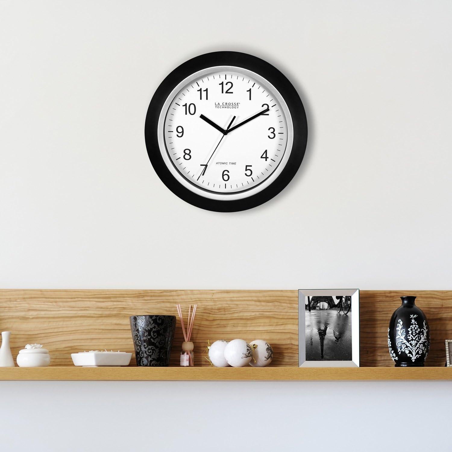 Reloj de Pared Analógico La Crosse 25,4 cm Autoajustable