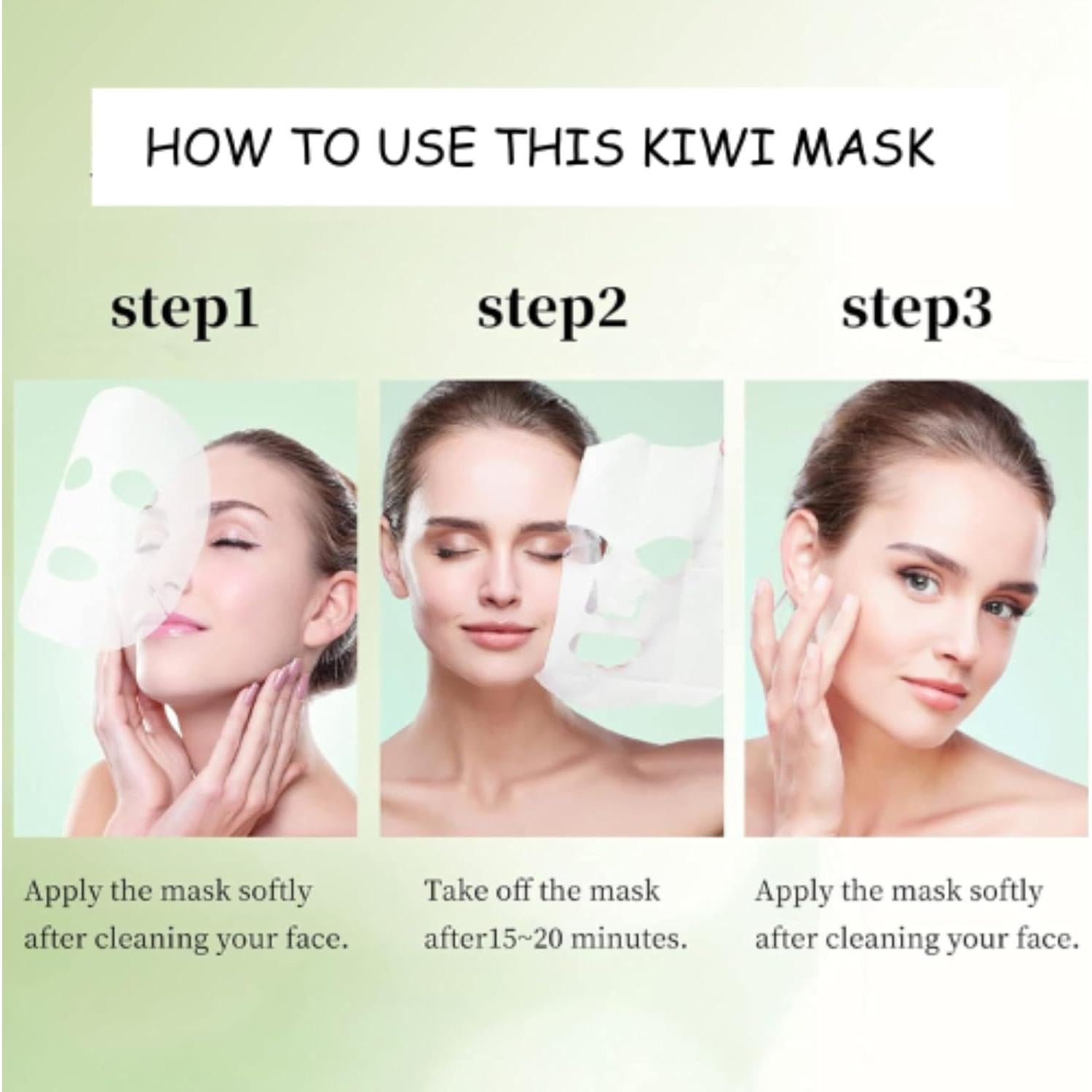 Mascarilla Facial de Fruta Season Kiss Kiwi 10 Hojas Hidratante