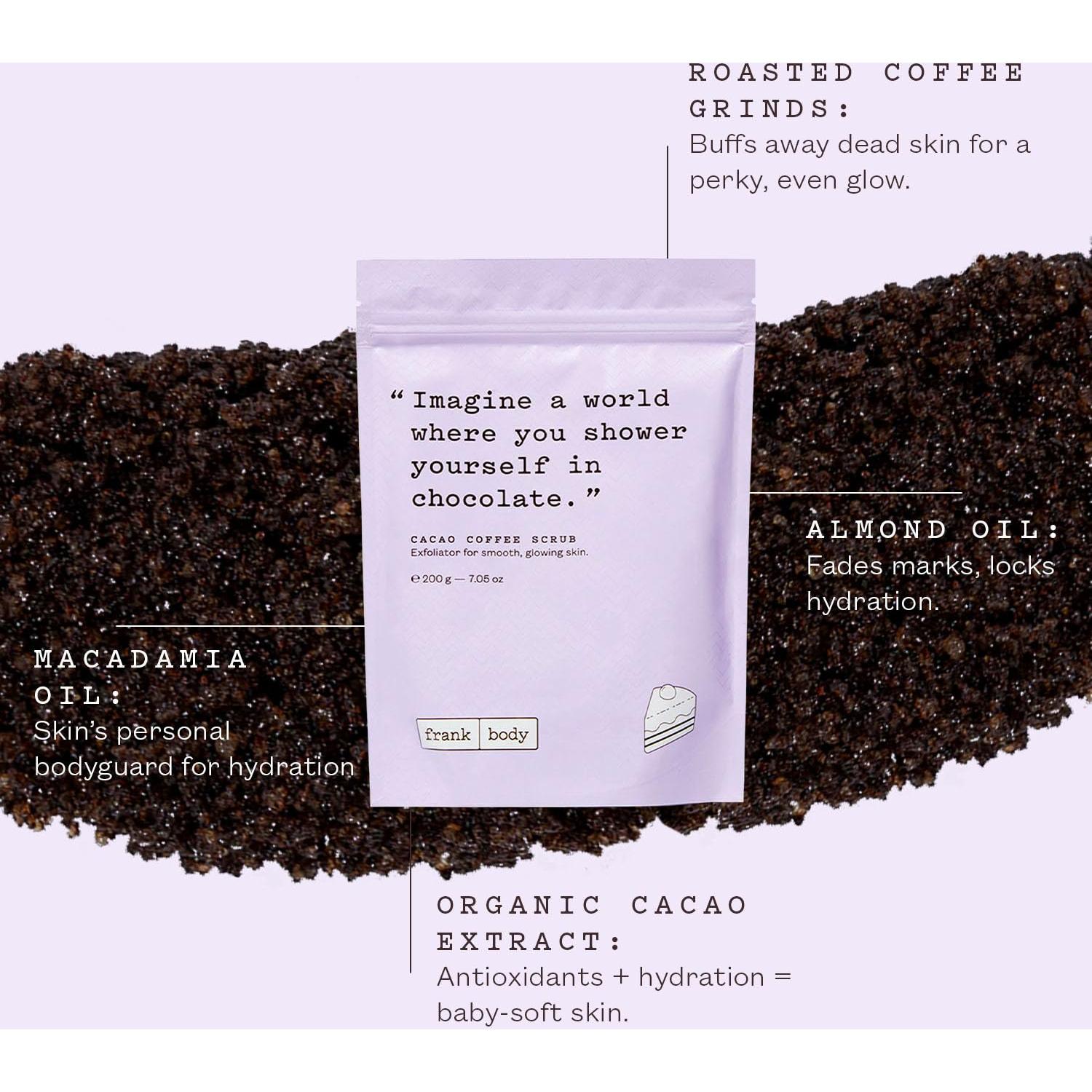 Exfoliante Corporal Frank Body 200g - Café con Cacao Natural