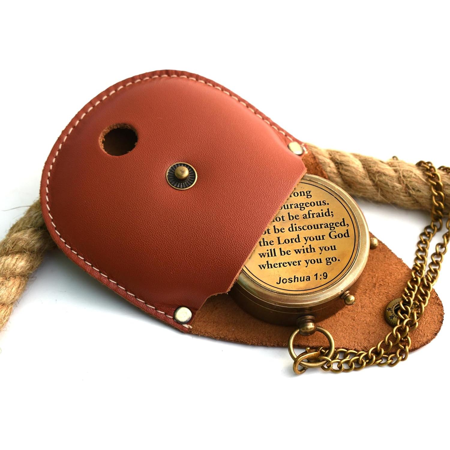 Brújula de Latón SARA NAUTICAL con Caja de Madera 6.35cm