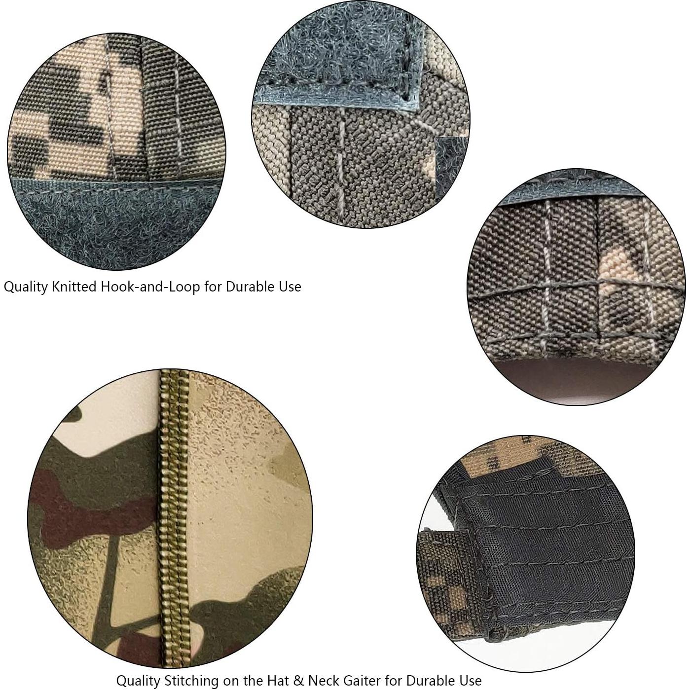 Conjunto Gorra Camo y Gaiter de Cuello UV Táctico Unisex