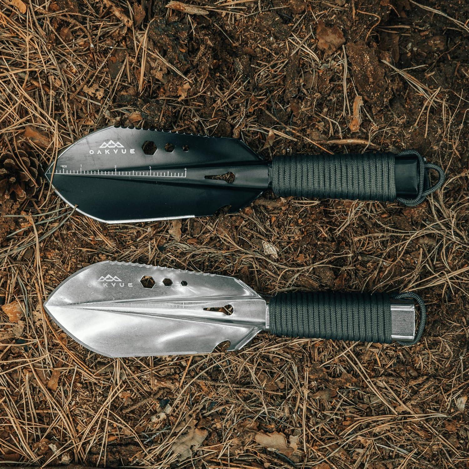 Pala de Camping OAKVUE Compacta de Acero Inoxidable 26.4 cm