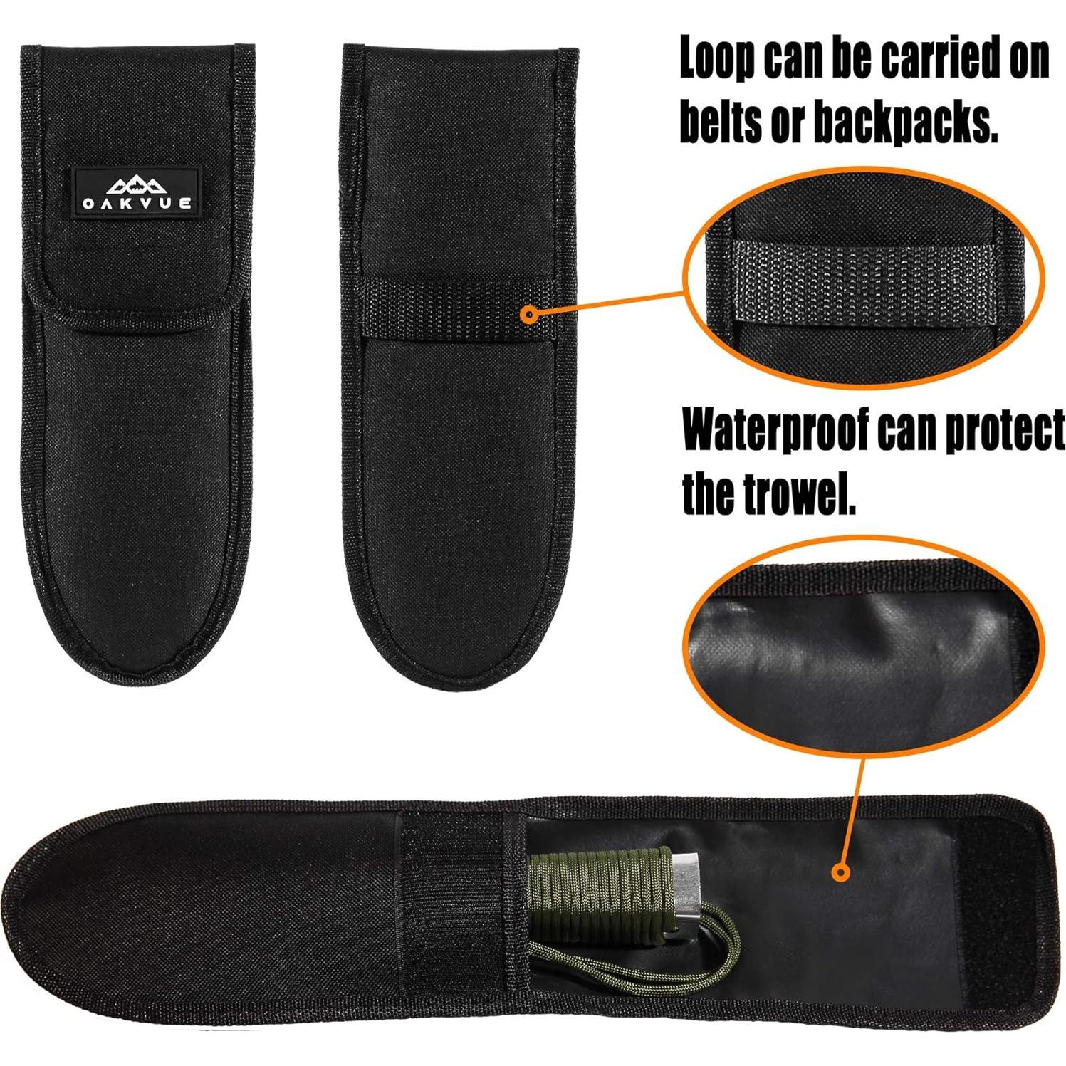 Pala de Camping OAKVUE Compacta de Acero Inoxidable 26.4 cm