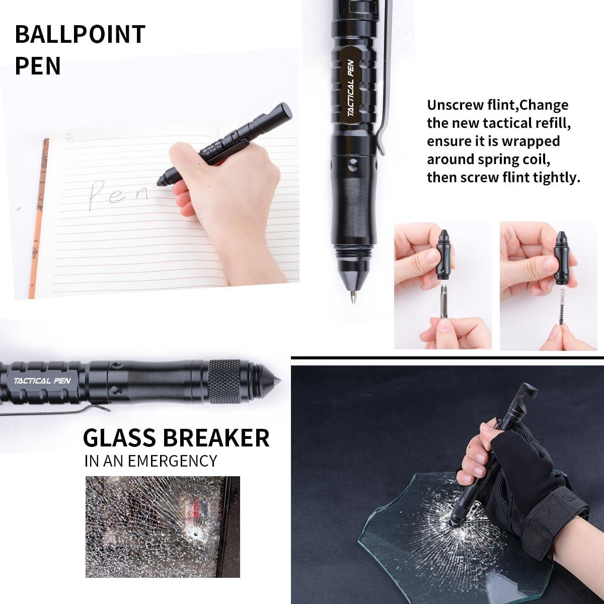 Bolígrafo Táctico 8 en 1 MCCC con Soporte para Teléfono