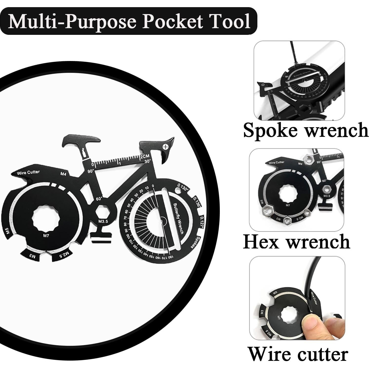 Tarjeta Multiherramienta 20-en-1 Booge Forma Bicicleta