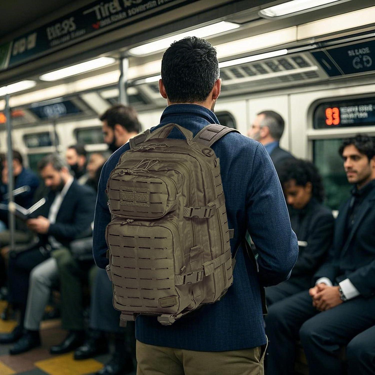 Mochila Táctica Militar 35L Verde Resistente al Agua MOLLE