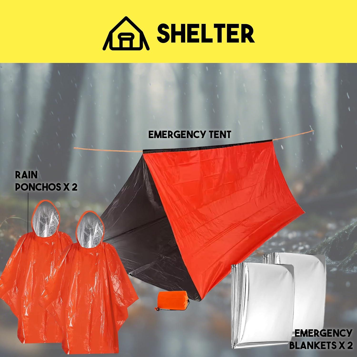 Mochila de Supervivencia 72 Horas Denver para 2 Personas Caqui